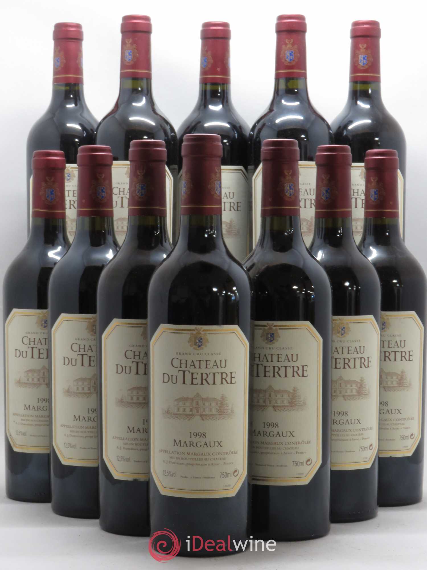 Château du Tertre 5ème Grand Cru Classé 1998 - Lot de 12 bouteilles - 0