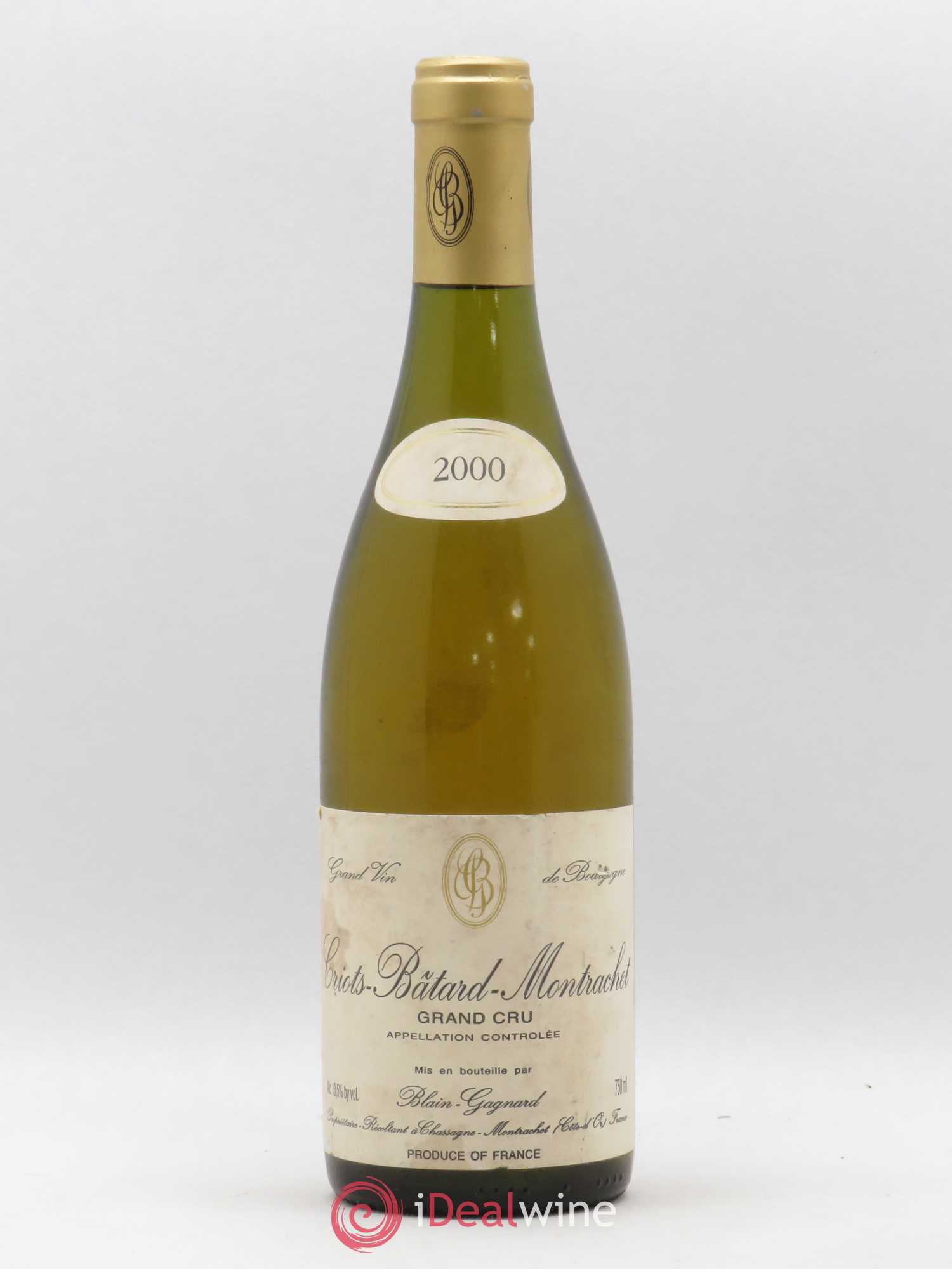 Criots-Bâtard-Montrachet Grand Cru Blain-Gagnard (Domaine) 2000 - Lot de 1 bouteille - 0