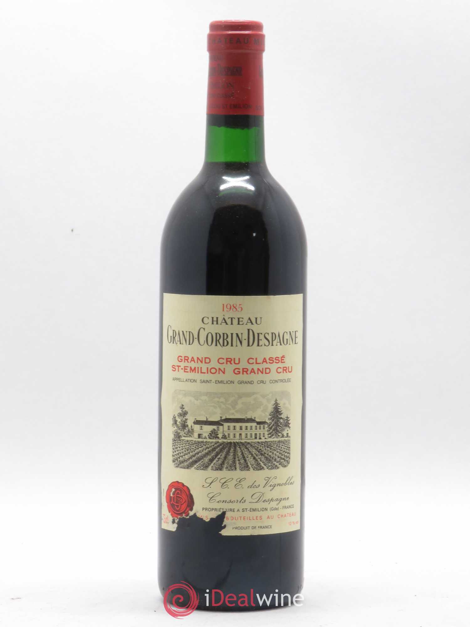 Château Grand Corbin Despagne Grand Cru Classé 1985 - Lot de 1 bouteille - 0