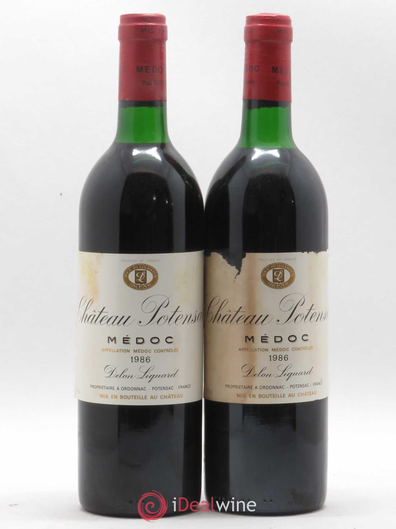 Château Potensac 1986 - Lot de 2 bouteilles - 0