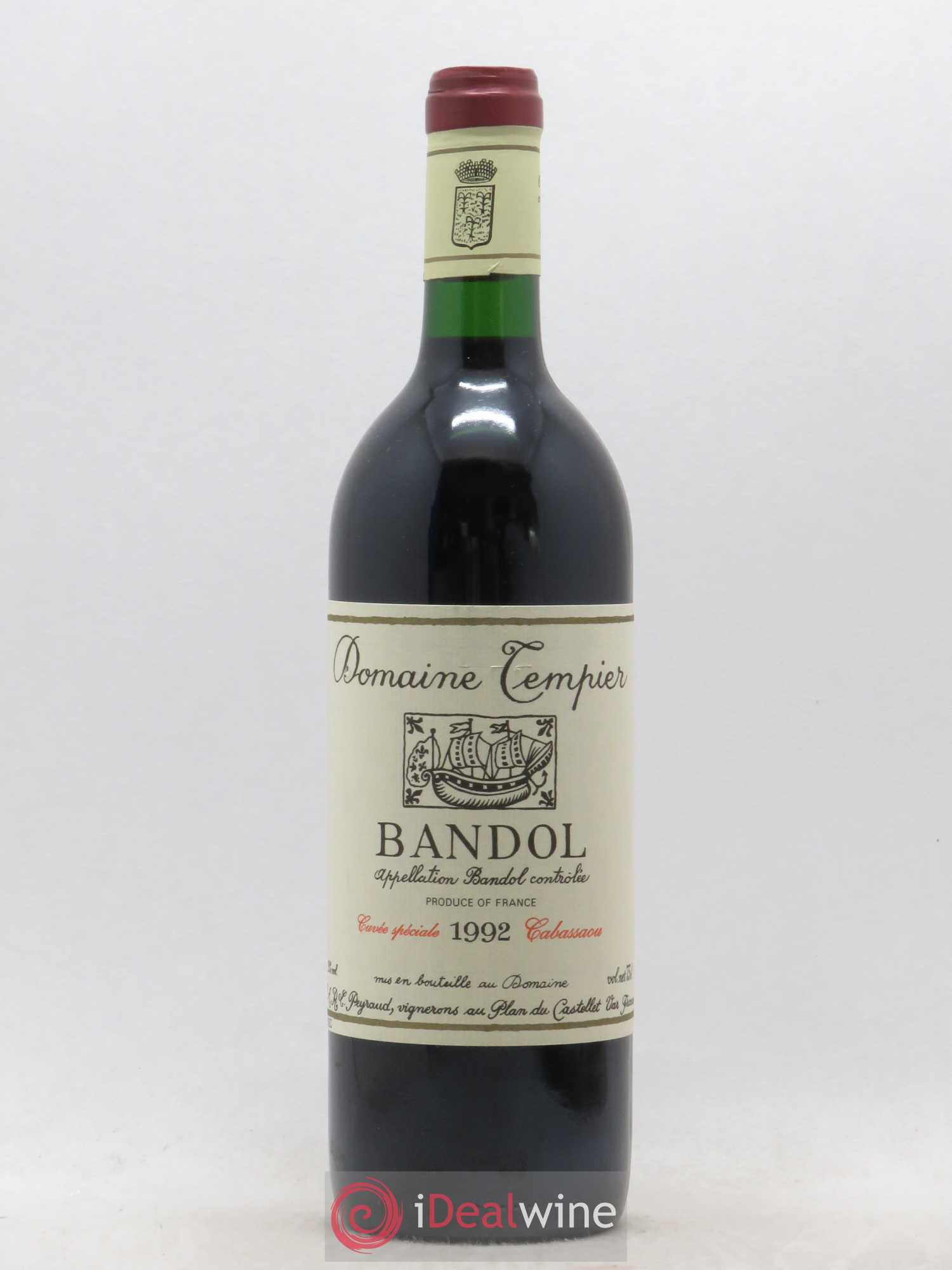 Bandol Domaine Tempier Cuvée Cabassaou Famille Peyraud 1992 - Lot de 1 bouteille - 0