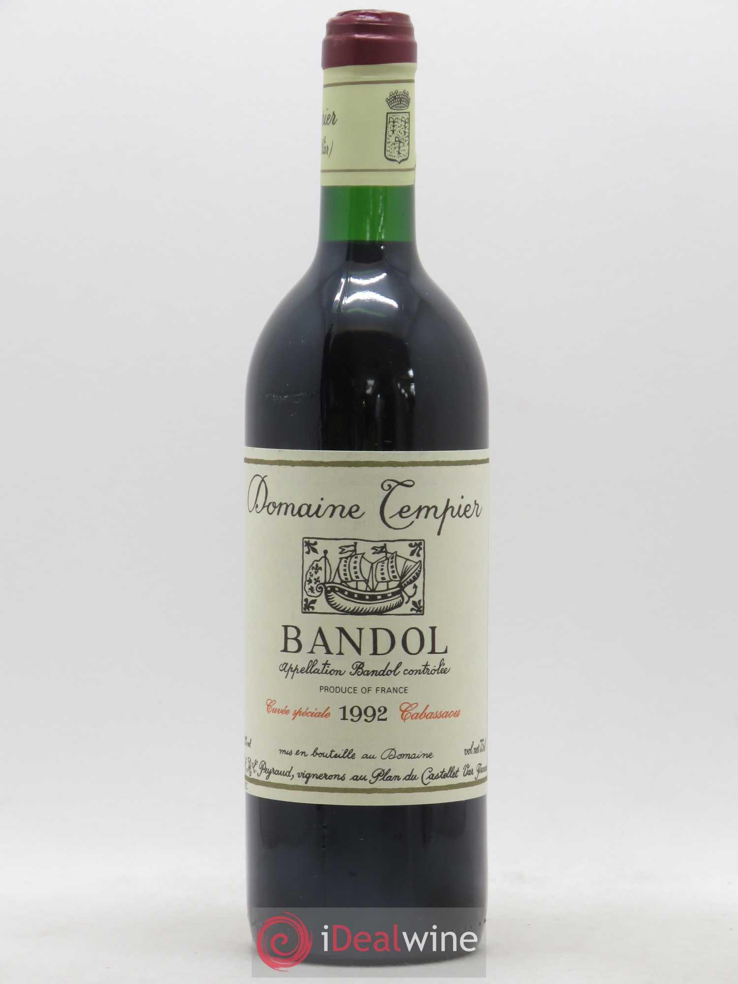 Bandol Domaine Tempier Cuvée Cabassaou Famille Peyraud 1992 - Lot de 1 bouteille - 0