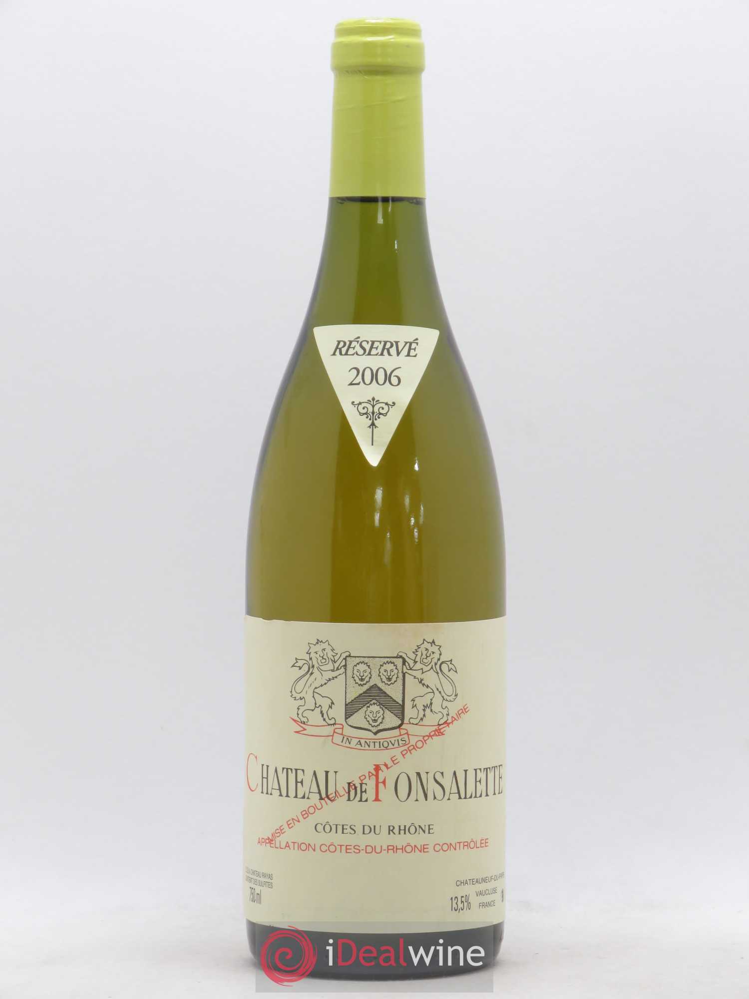Côtes-du-Rhône Château de Fonsalette Emmanuel Reynaud 2006 - Lot de 1 bouteille - 0