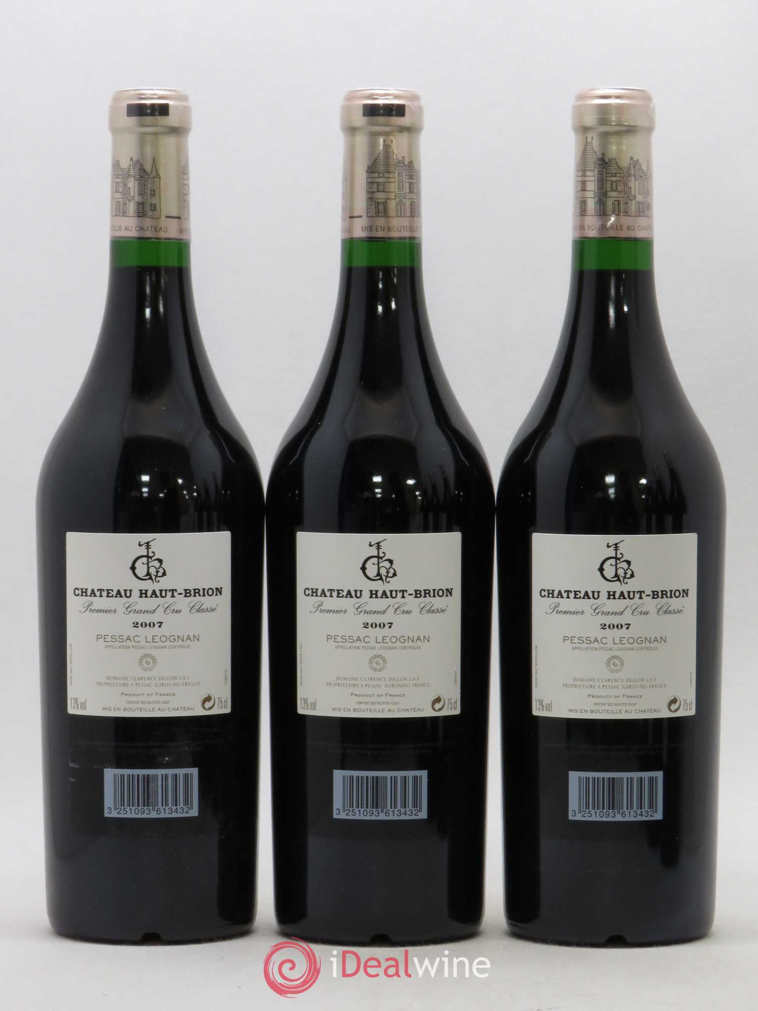 Château Haut Brion 1er Grand Cru Classé 2007 - Lot de 6 bouteilles - 2