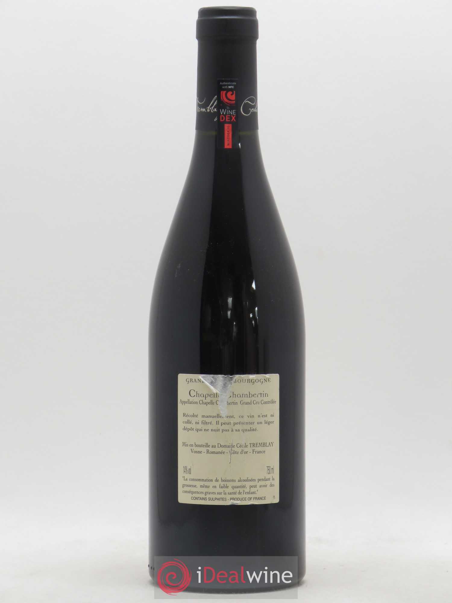 Chapelle-Chambertin Grand Cru Cécile Tremblay 2015 - Lot de 1 bouteille - 1
