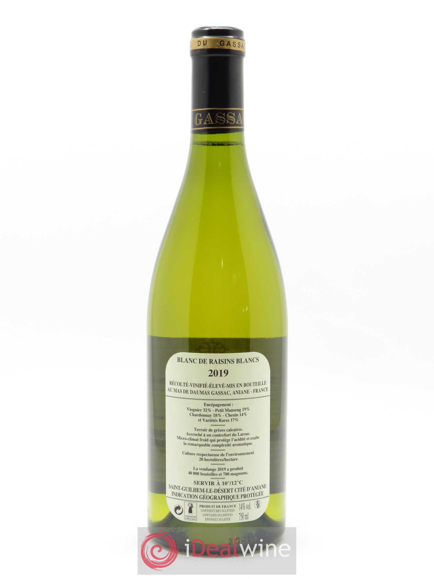 Saint-Guilhem-le-Désert - Cité d'Aniane Mas Daumas Gassac Famille Guibert de La Vaissière 2019 - Lot de 1 bouteille - 1