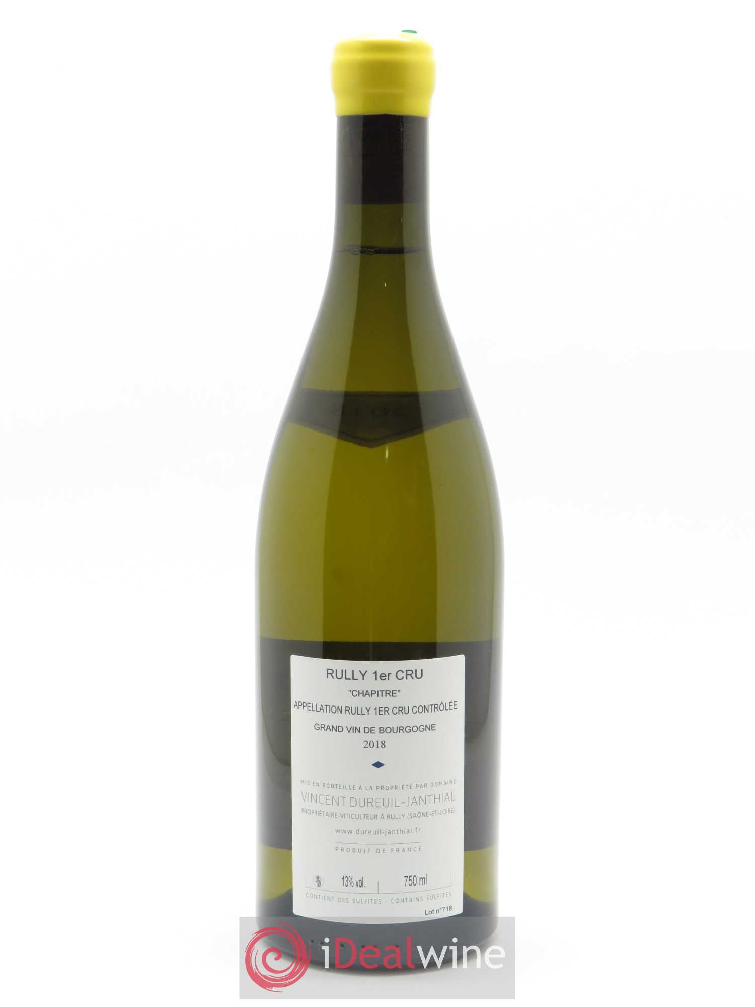 Rully 1er Cru Chapitre Vincent Dureuil-Janthial 2018 - Lot de 1 bouteille - 1