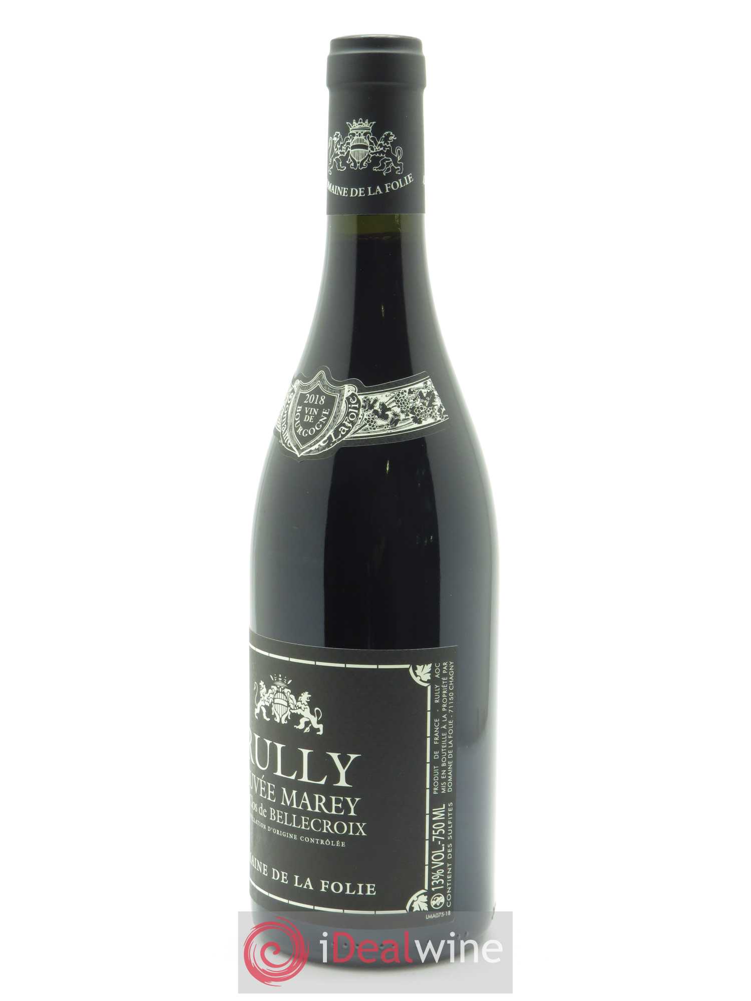 Rully Cuvée Marey Domaine de la Folie 2018 - Lot de 1 bouteille - 1