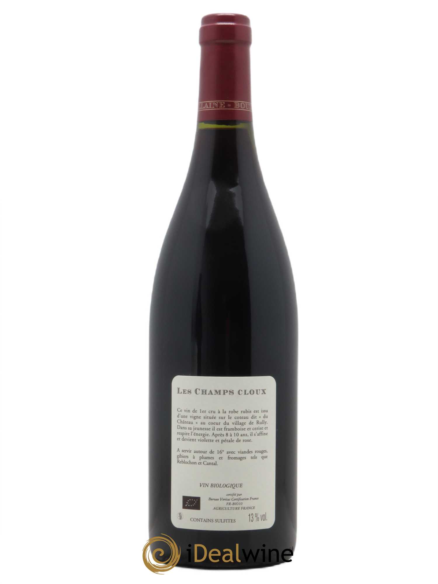 Rully 1er Cru Les Champs Cloux Domaine de Villaine 2016 - Lot de 1 bouteille - 1