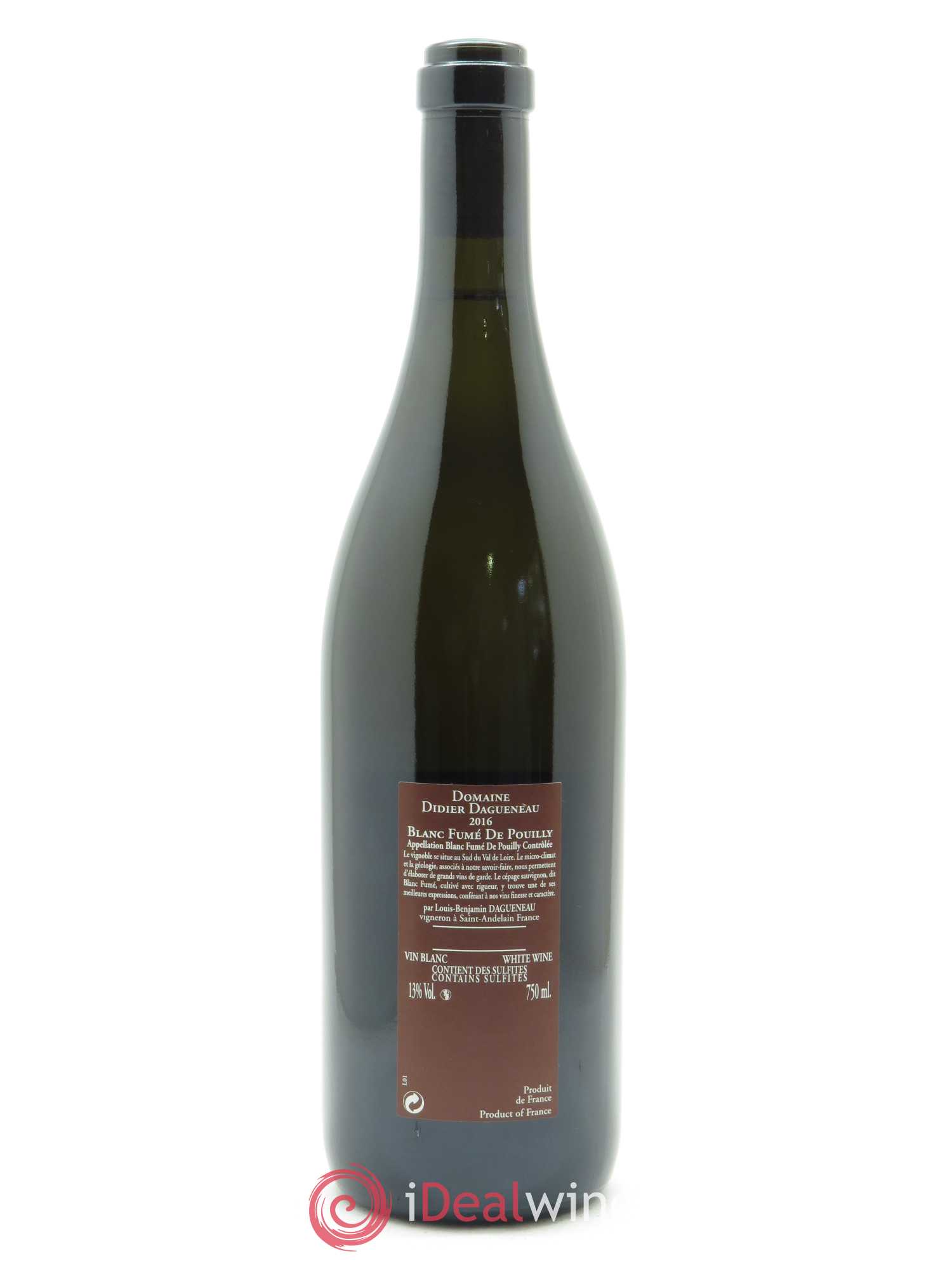 Vin de France (anciennement Pouilly-Fumé) Pur Sang Dagueneau (Domaine Didier - Louis-Benjamin) 2016 - Lot de 1 bouteille - 1