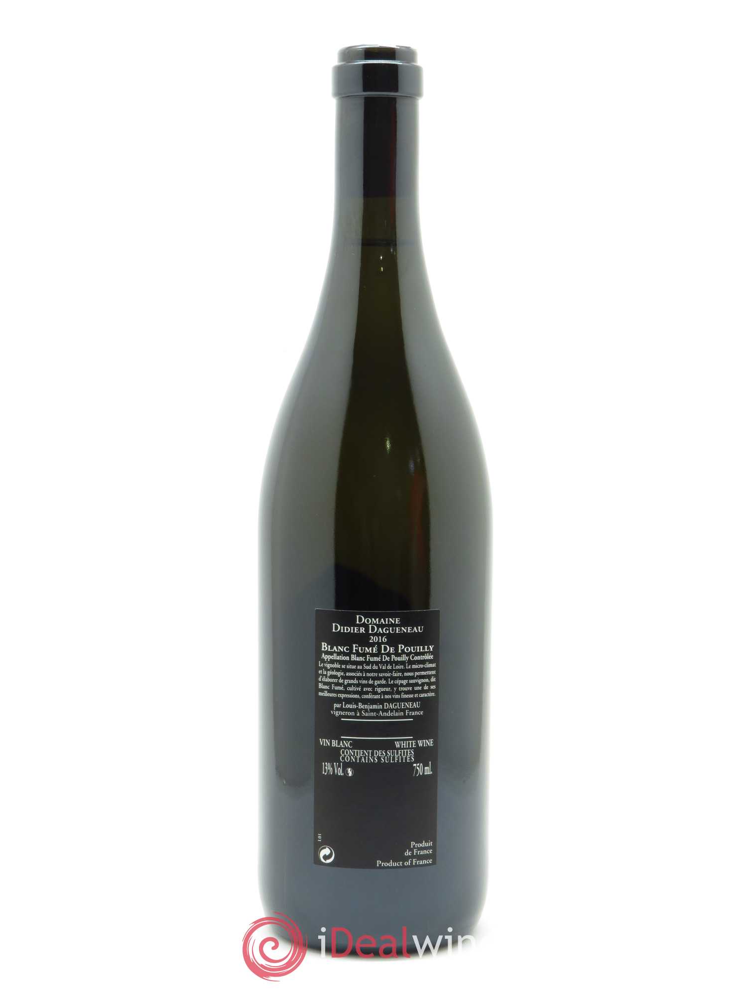 Vin de France (anciennement Pouilly-Fumé) Silex Dagueneau (Domaine Didier - Louis-Benjamin) 2016 - Lot de 1 bouteille - 1