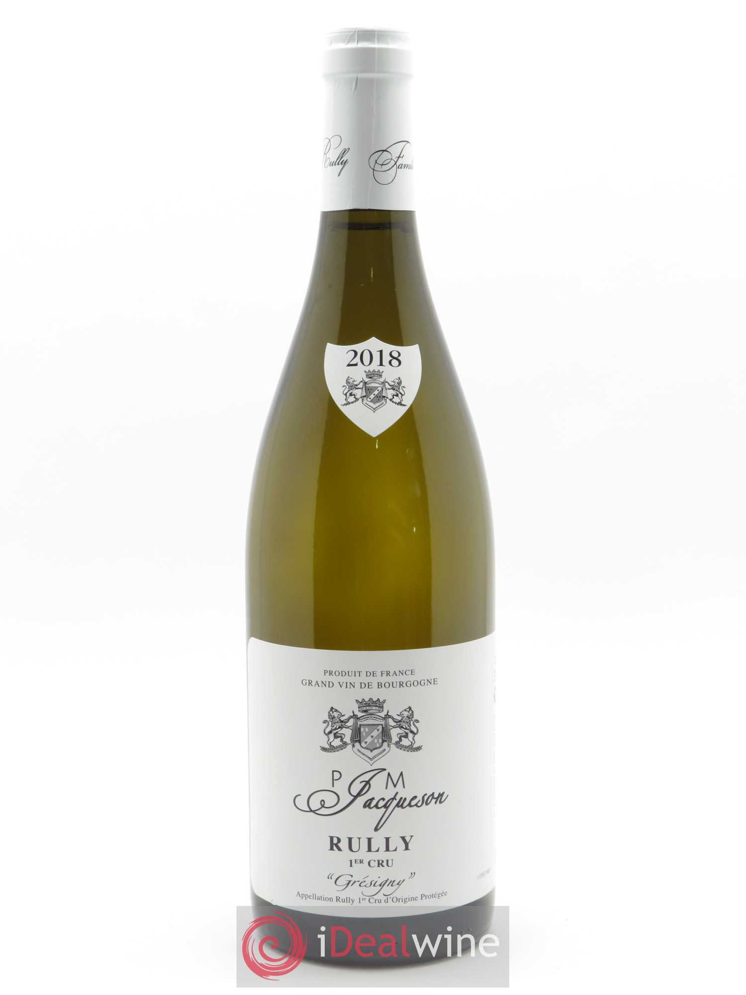 Rully 1er Cru Grésigny Paul & Marie Jacqueson 2018 - Lot de 1 bouteille - 0