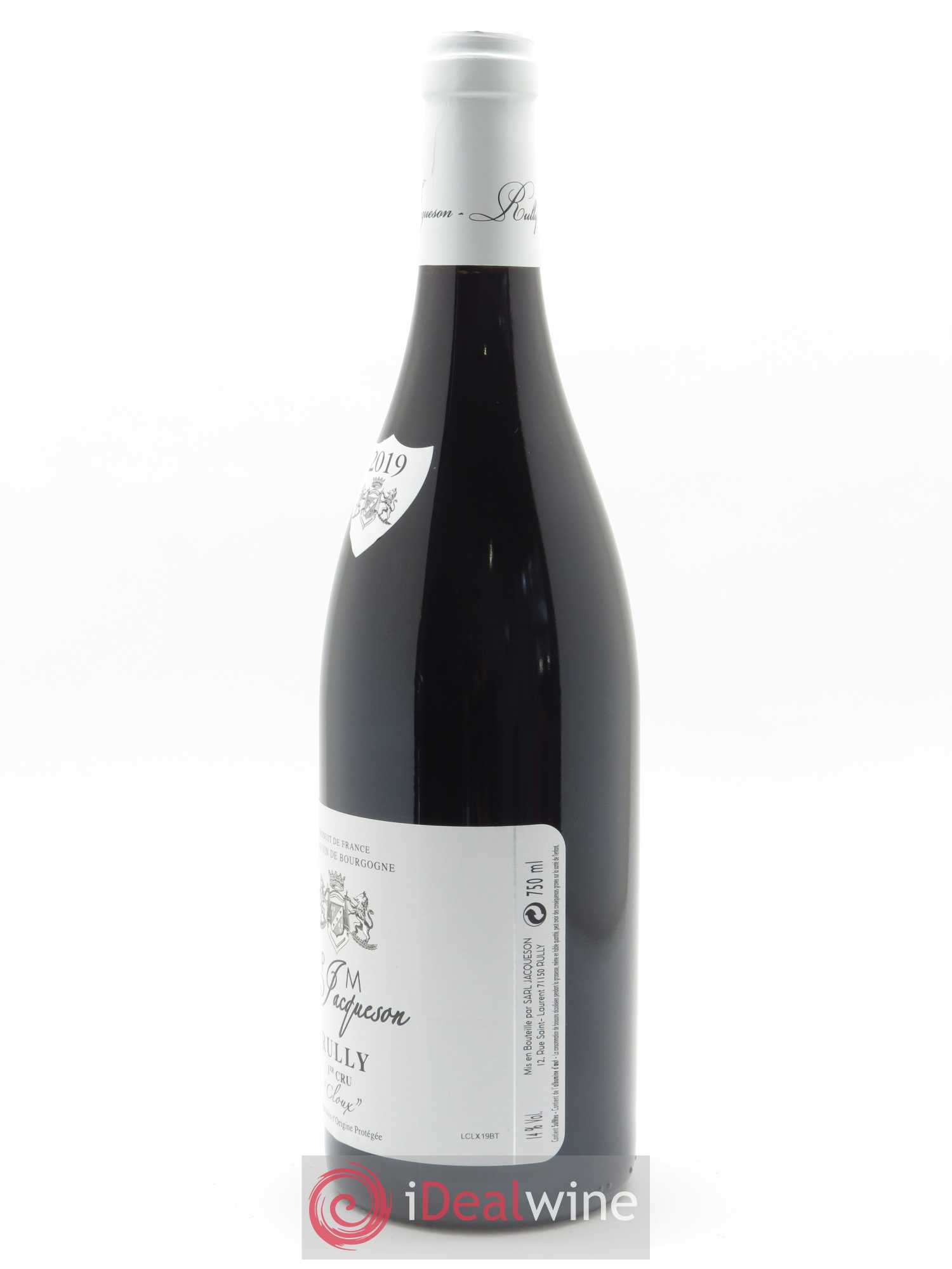 Rully 1er Cru Les Cloux Paul & Marie Jacqueson 2019 - Lot de 1 bouteille - 1