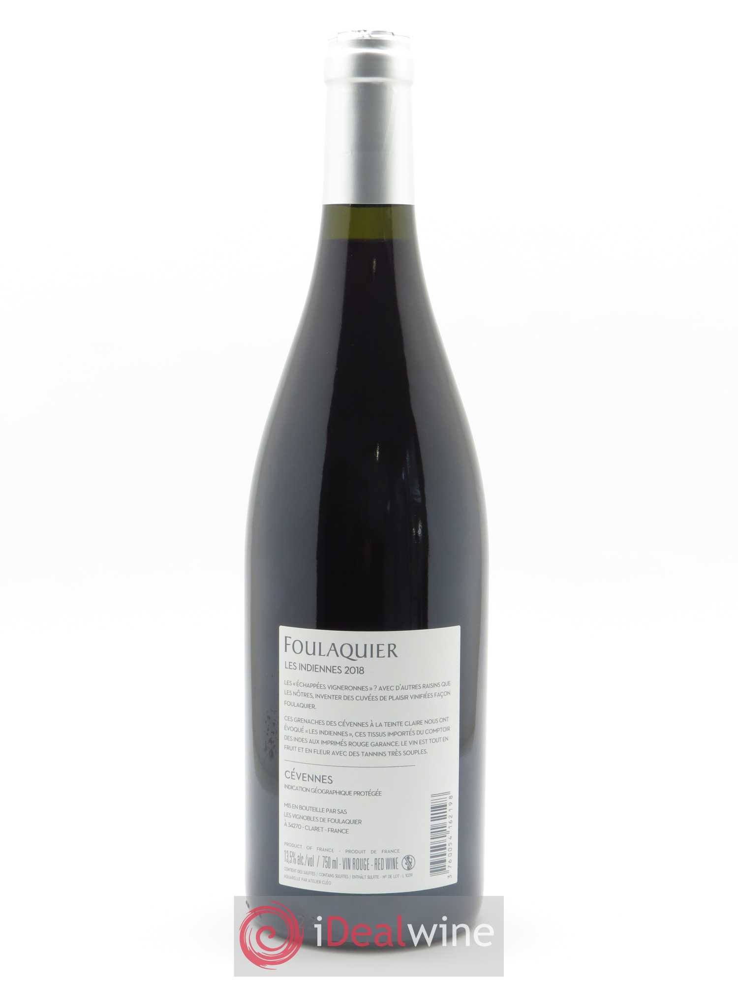 Cévennes Mas Foulaquier Les Indiennes 2018 - Lot de 1 bouteille - 1
