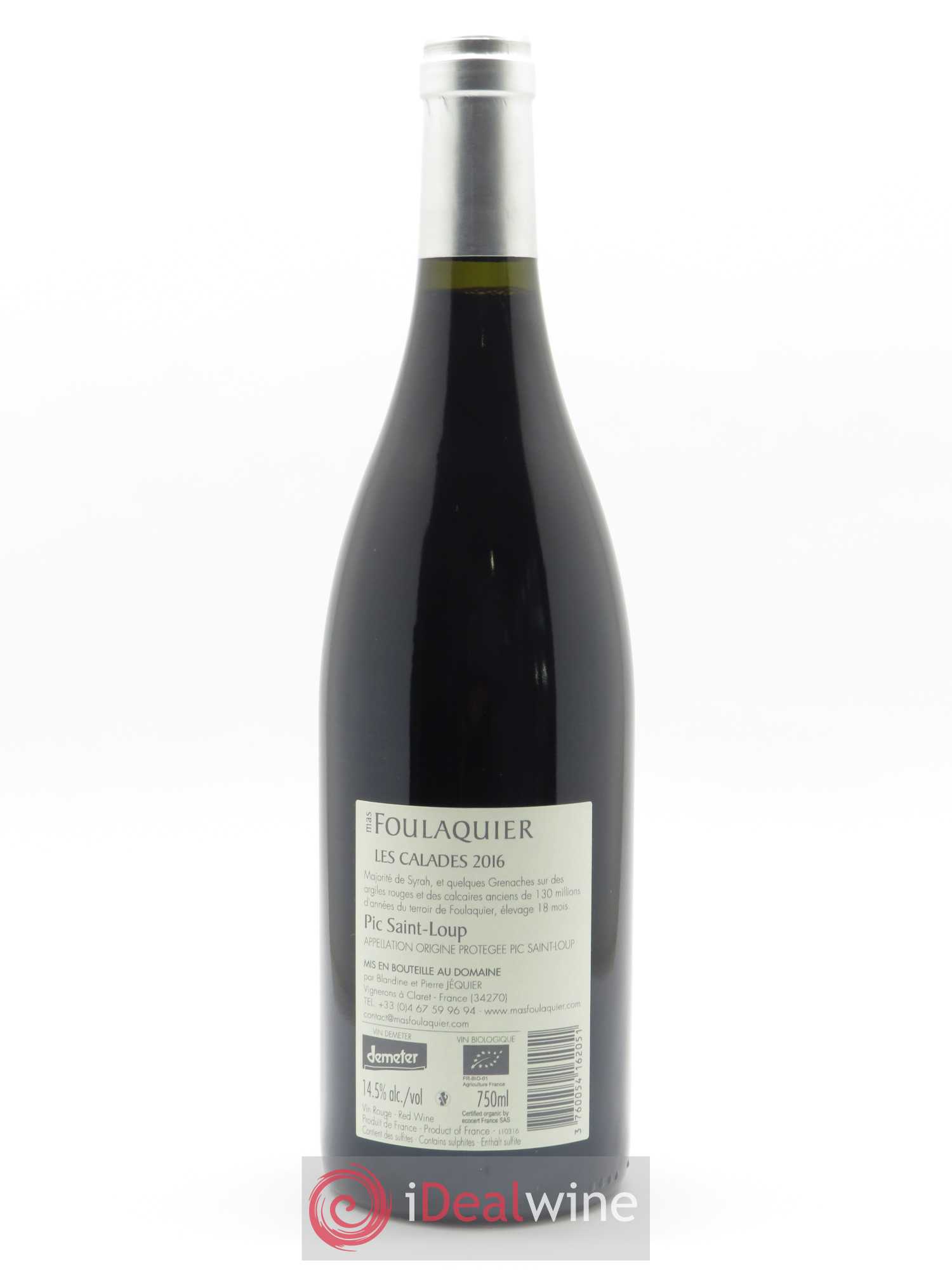 Pic Saint-Loup Mas Foulaquier Les Calades 2016 - Posten von 1 Flasche - 1