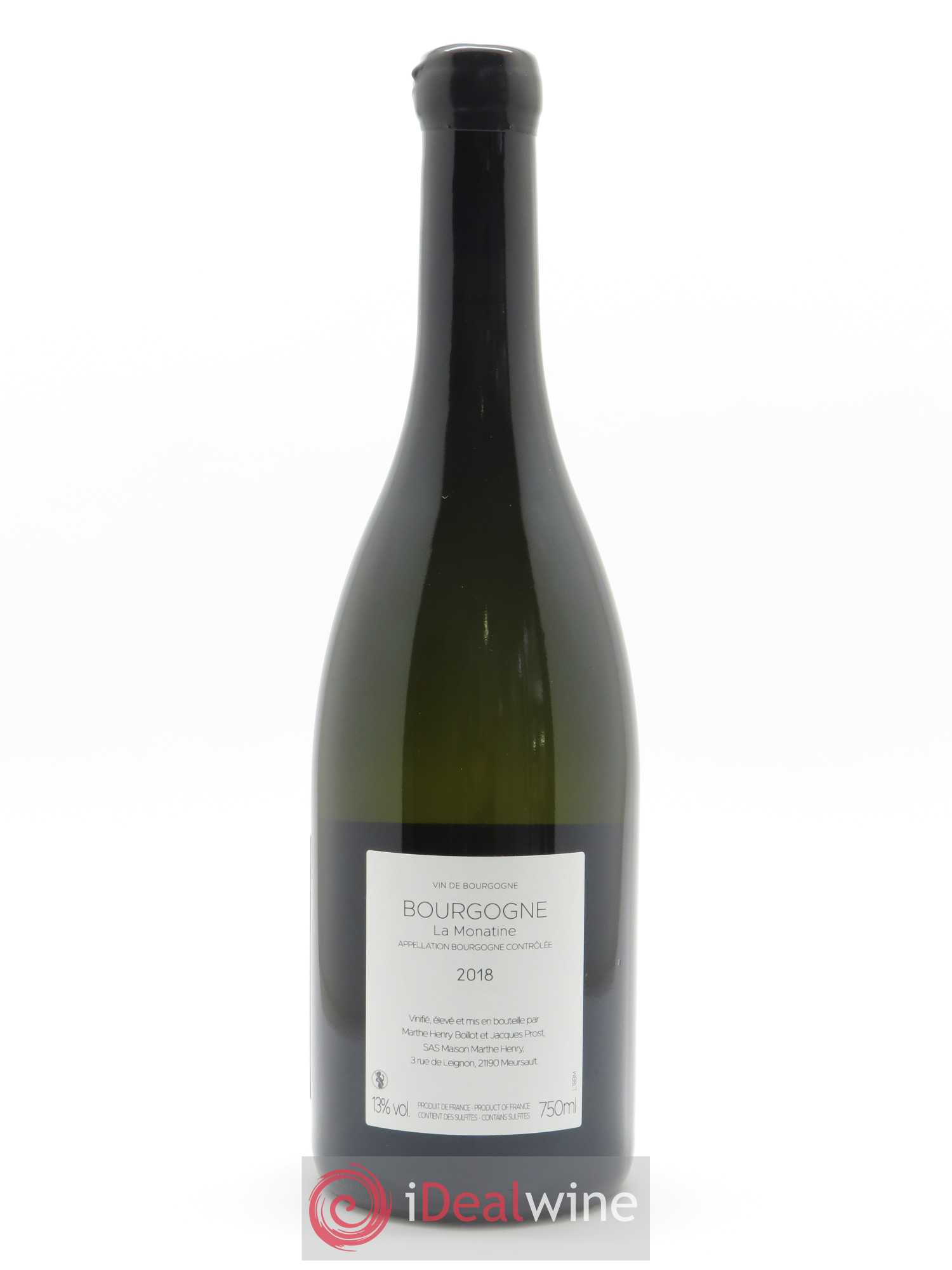 Bourgogne La Monatine Marthe Henry 2018 - Lot de 1 bouteille - 1