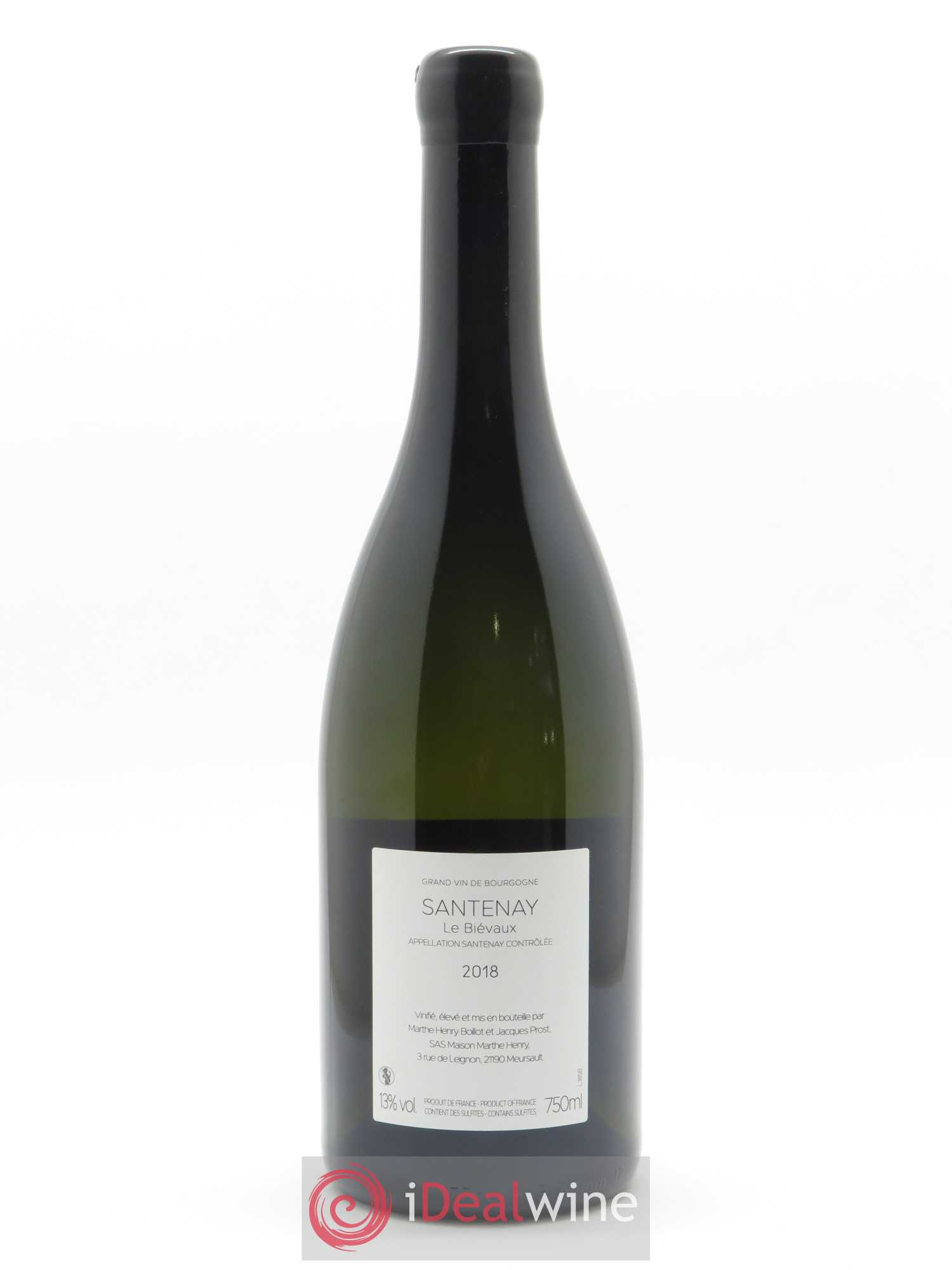 Santenay Le Biévaux Marthe Henry 2018 - Lot de 1 bouteille - 1