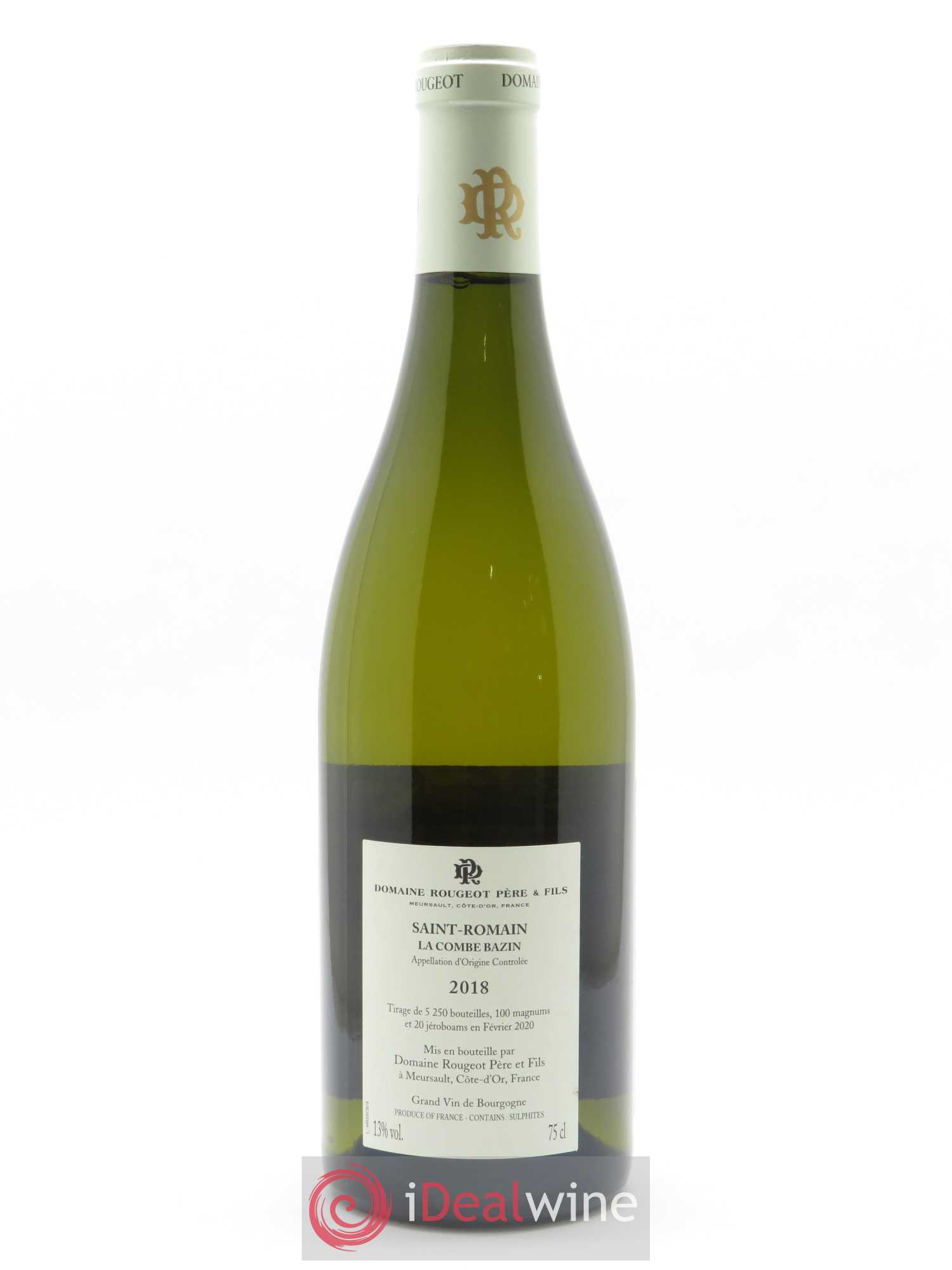Saint-Romain La Combe Bazin Marc Rougeot-Dupin 2018 - Lot de 1 bouteille - 1