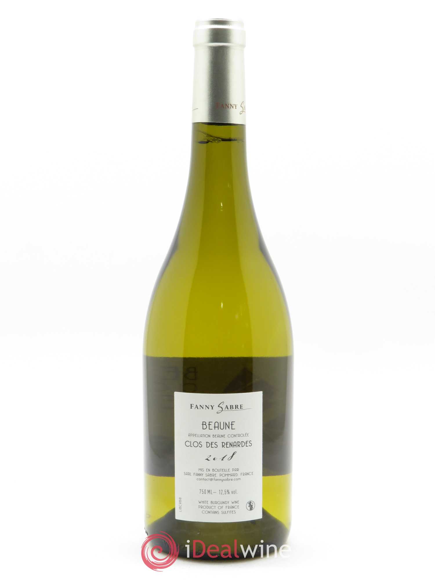 Beaune Clos des Renardes Chardonnay Fanny Sabre 2018 - Lot de 1 bouteille - 1