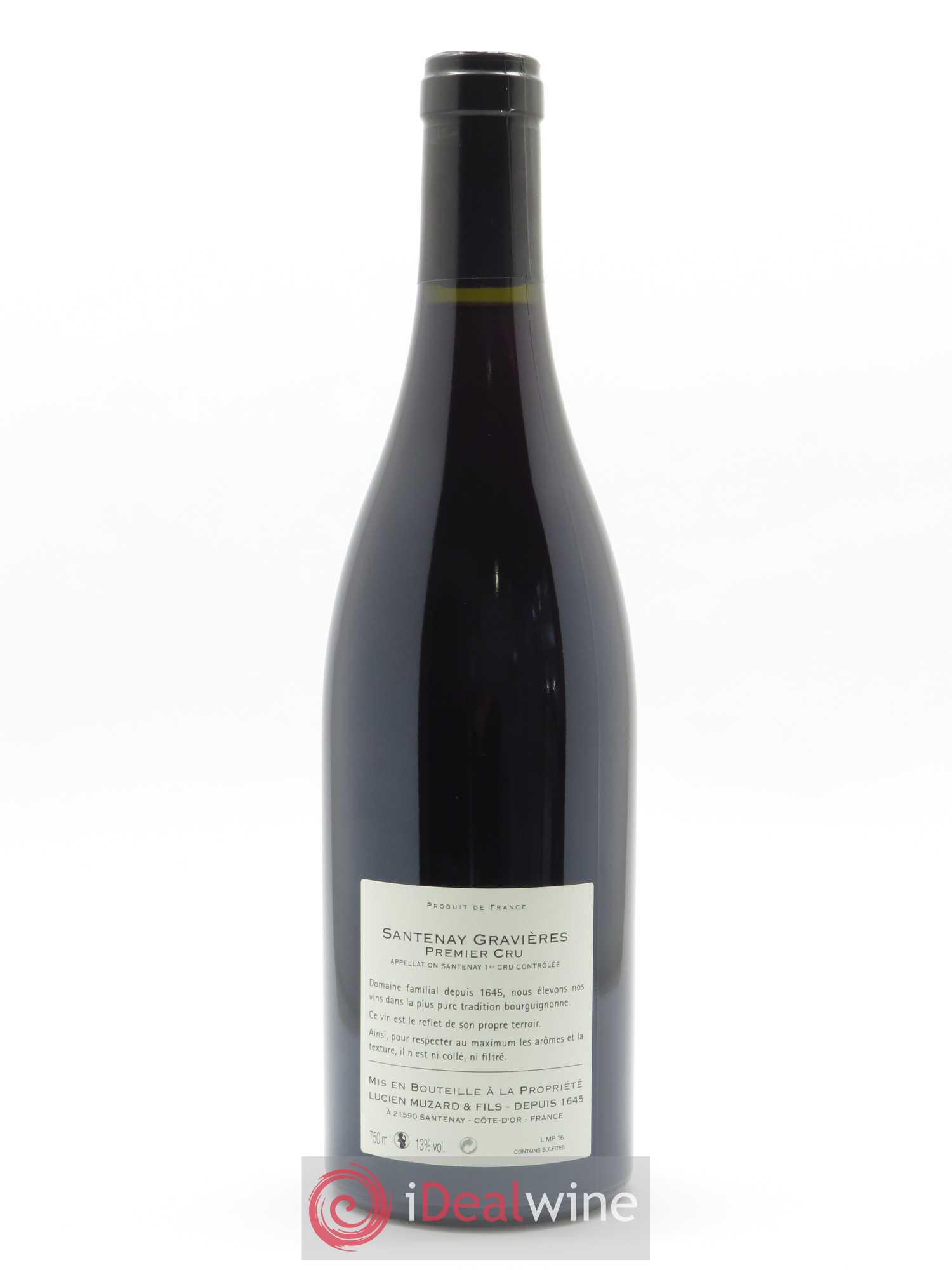 Santenay 1er Cru Les Gravières Lucien Muzard et Fils 2018 - Lot de 1 bouteille - 1