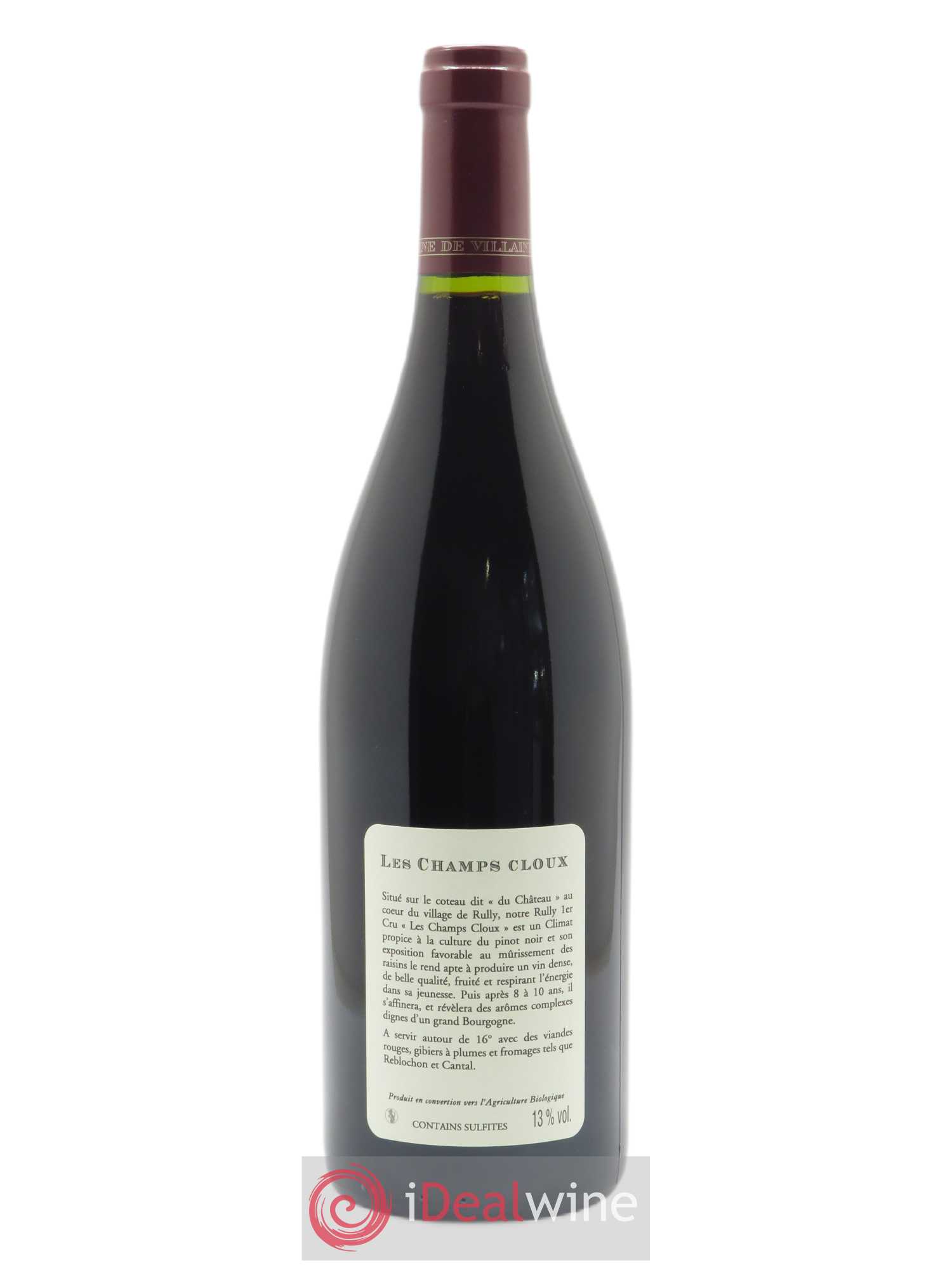 Rully 1er Cru Les Champs Cloux Domaine de Villaine 2018 - Lot de 1 bouteille - 1