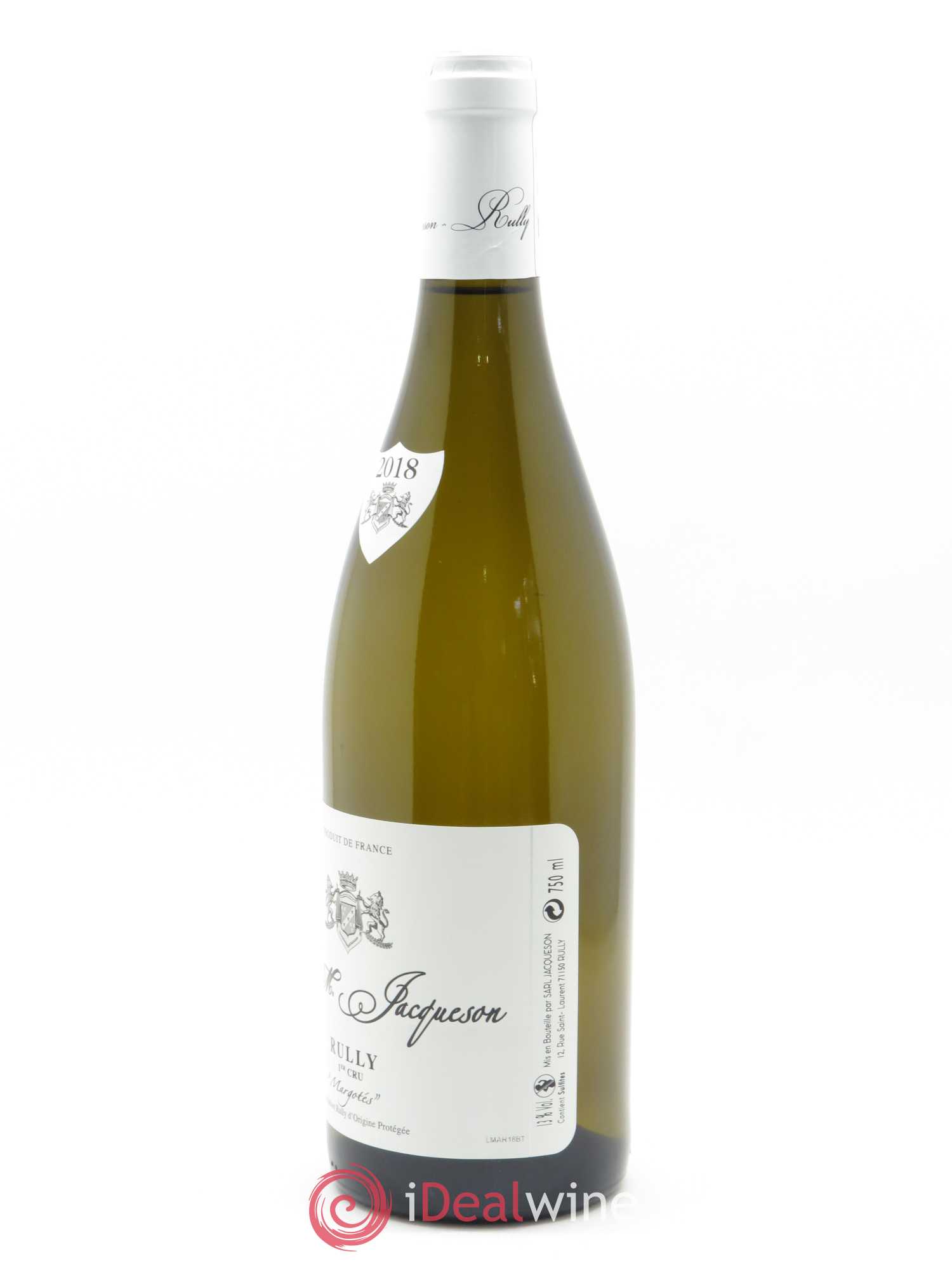 Rully 1er Cru Margotés Paul & Marie Jacqueson 2018 - Lot de 1 bouteille - 1