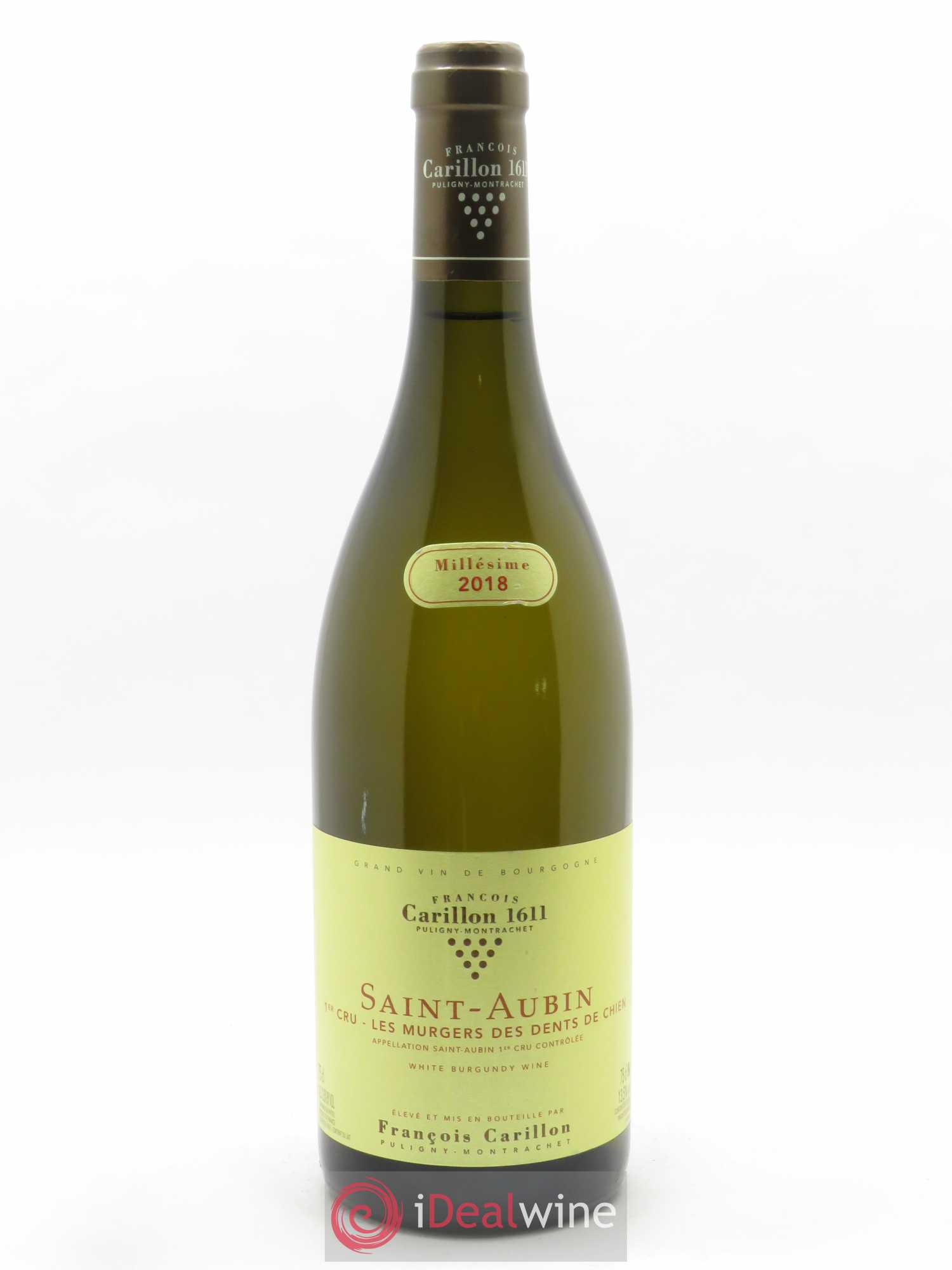 Saint-Aubin 1er Cru Murgers des Dents de Chien François Carillon 2018 - Lot de 1 bouteille - 0