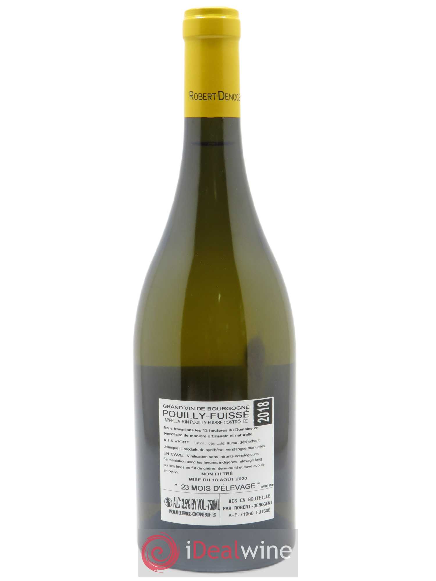 Pouilly-Fuissé Les Cras Vieilles Vignes Robert Denogent (Domaine) 2018 - Lot de 1 bouteille - 1