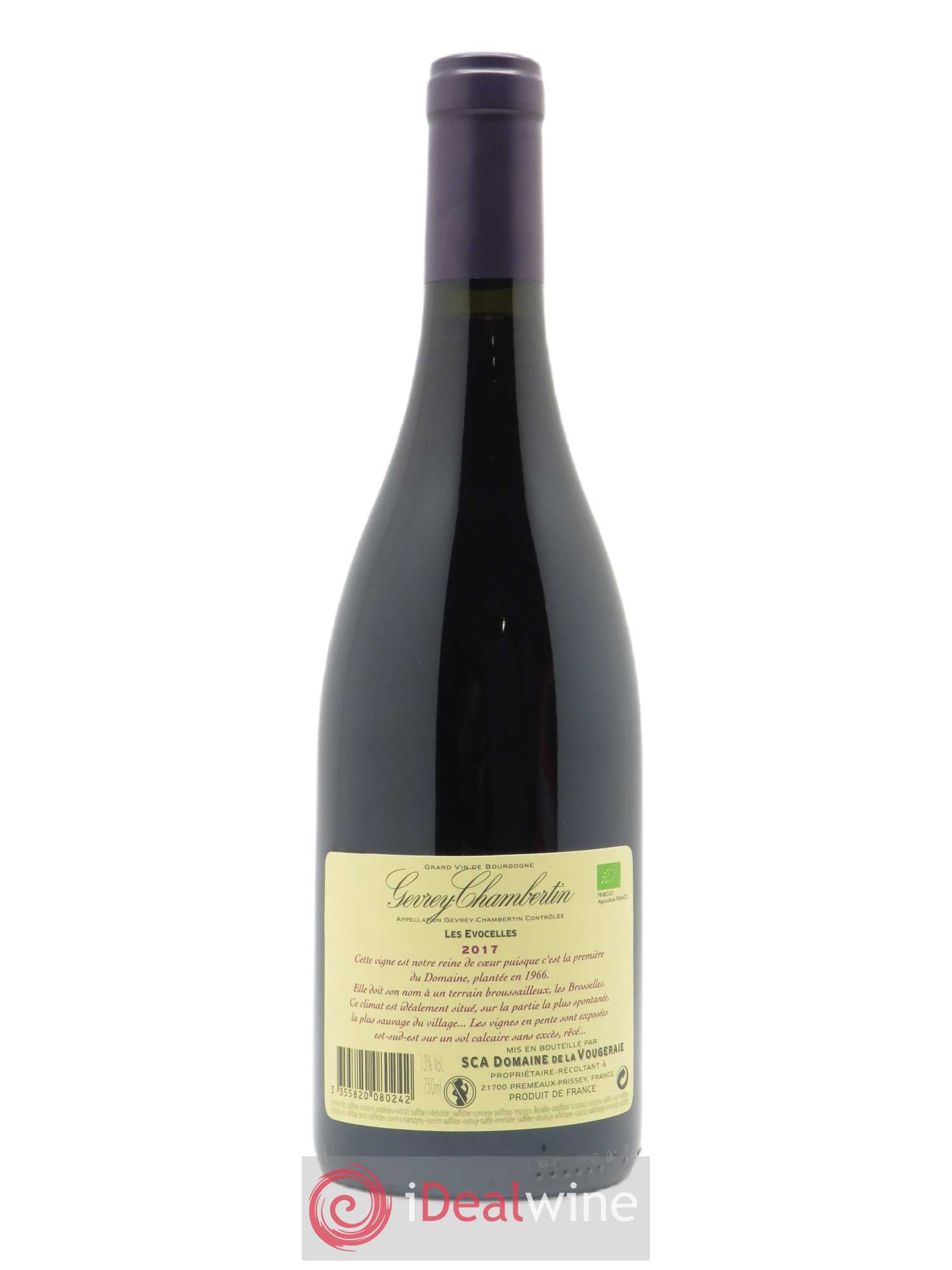 Gevrey-Chambertin Les Evocelles La Vougeraie 2017 - Lot de 1 bouteille - 1