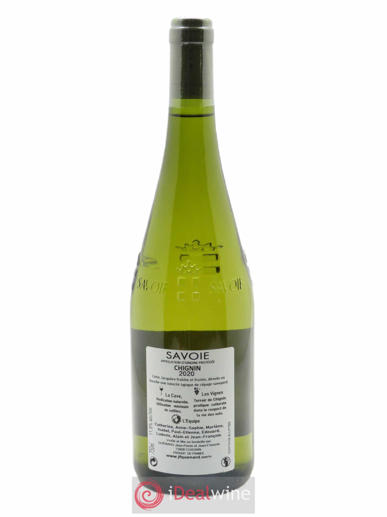 Vin de Savoie Chignin Vers Les Alpes Jean-François Quenard 2020 - Lot de 1 bouteille - 1