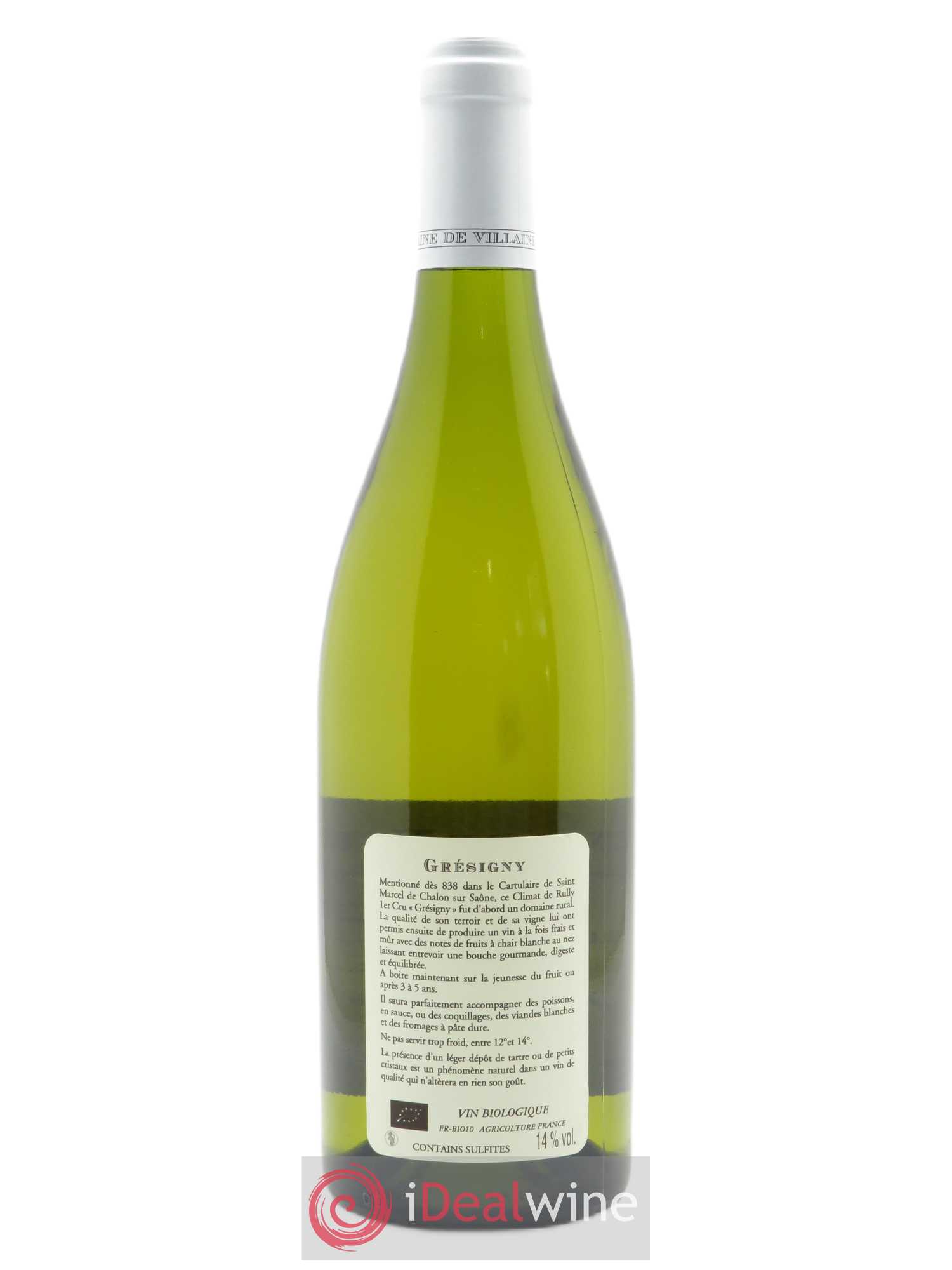 Rully 1er Cru Grésigny Domaine de Villaine 2018 - Lot de 1 bouteille - 1