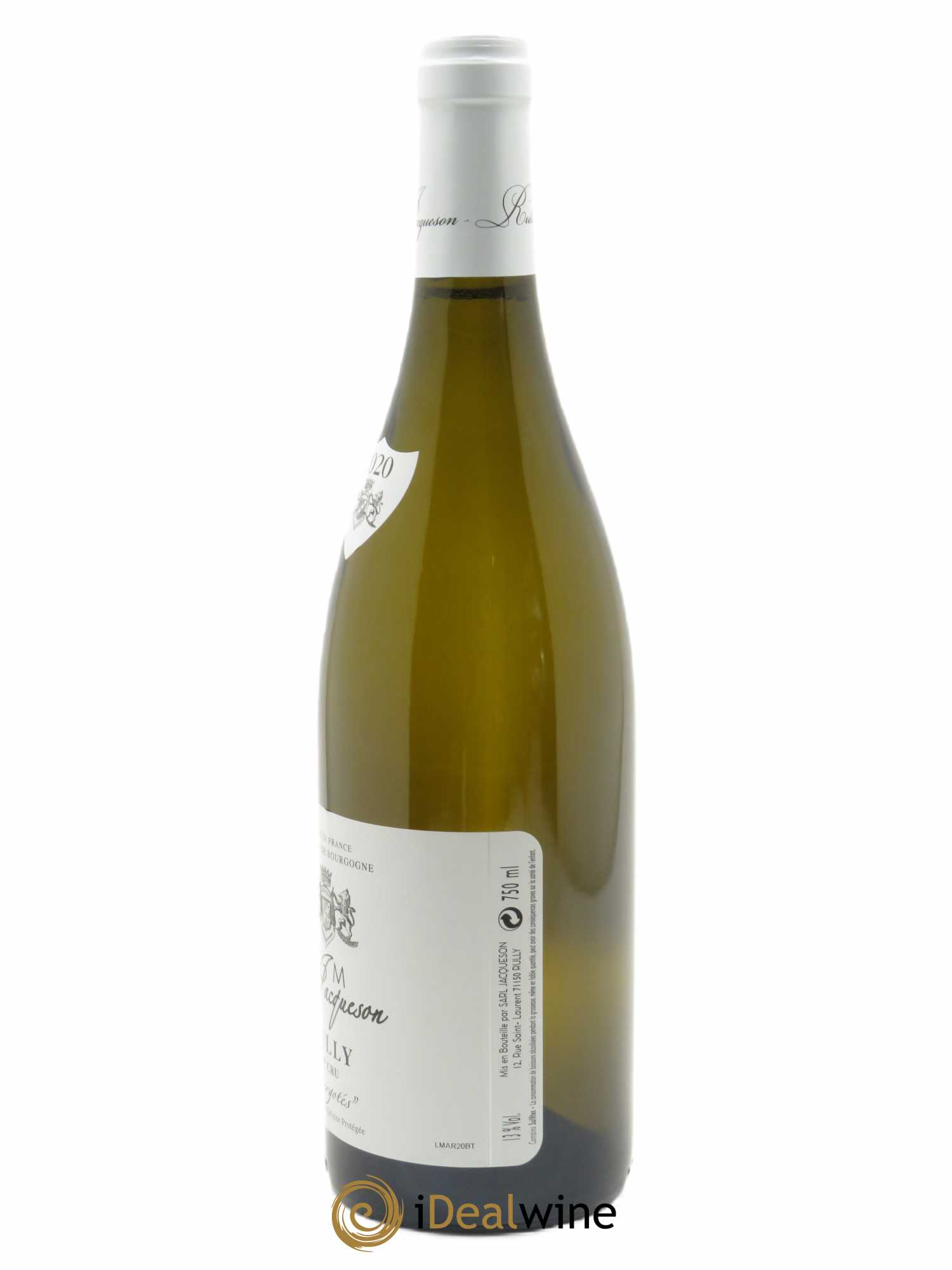 Rully 1er Cru Margotés Paul & Marie Jacqueson 2020 - Lot de 1 bouteille - 1