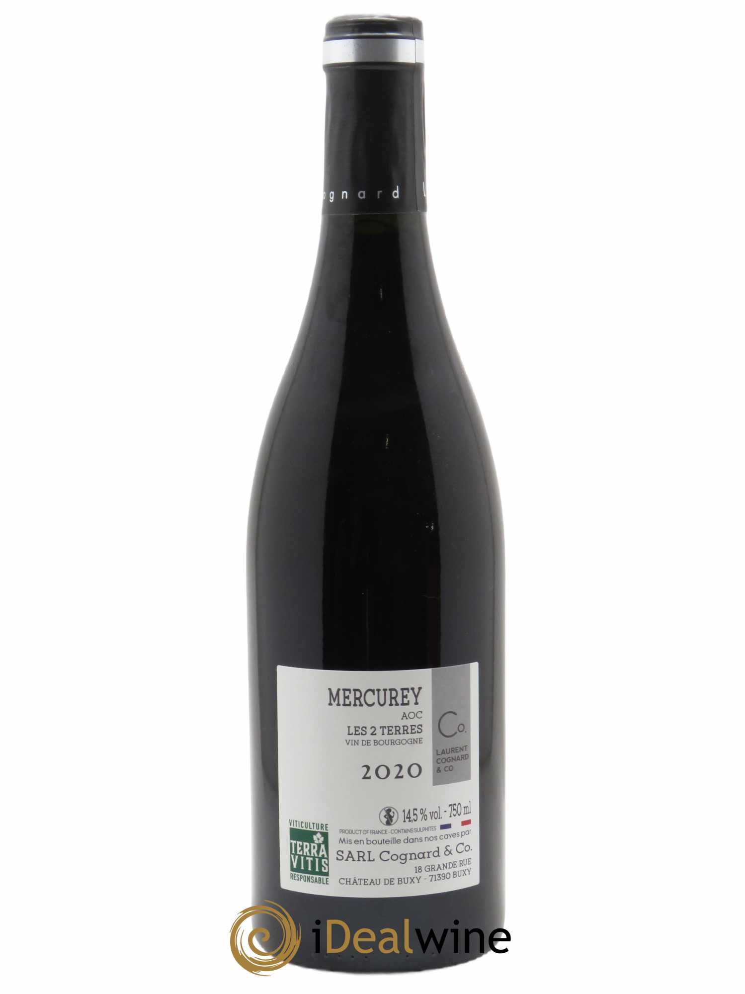 Mercurey Les 2 Terres Laurent Cognard  2020 - Lot of 1 bottle - 1