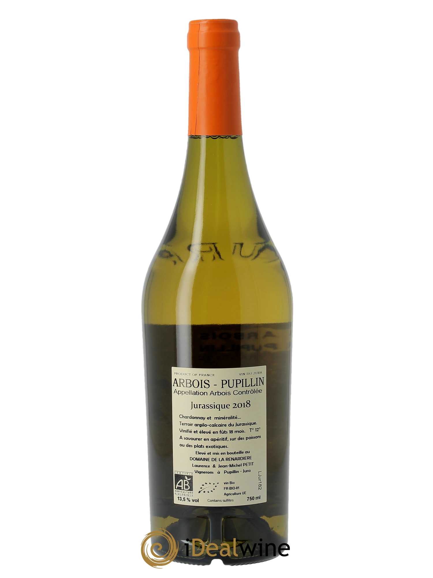 Arbois Jurassique Domaine de la Renardière 2018 - Lot de 1 bouteille - 1
