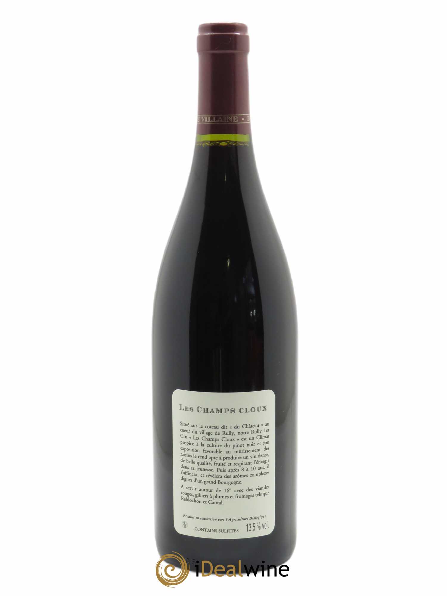 Rully 1er Cru Les Champs Cloux Domaine de Villaine 2019 - Lot de 1 bouteille - 1