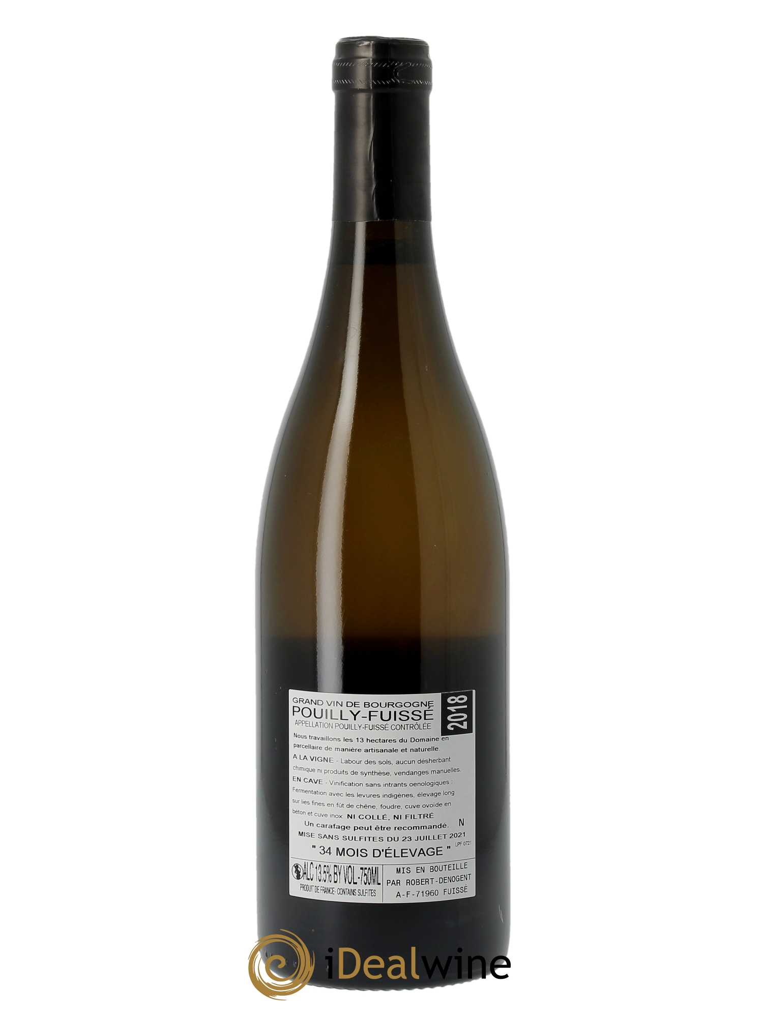 Pouilly-Fuissé La Croix Vieilles Vignes Robert Denogent (Domaine) 2018 - Lot de 1 bouteille - 1