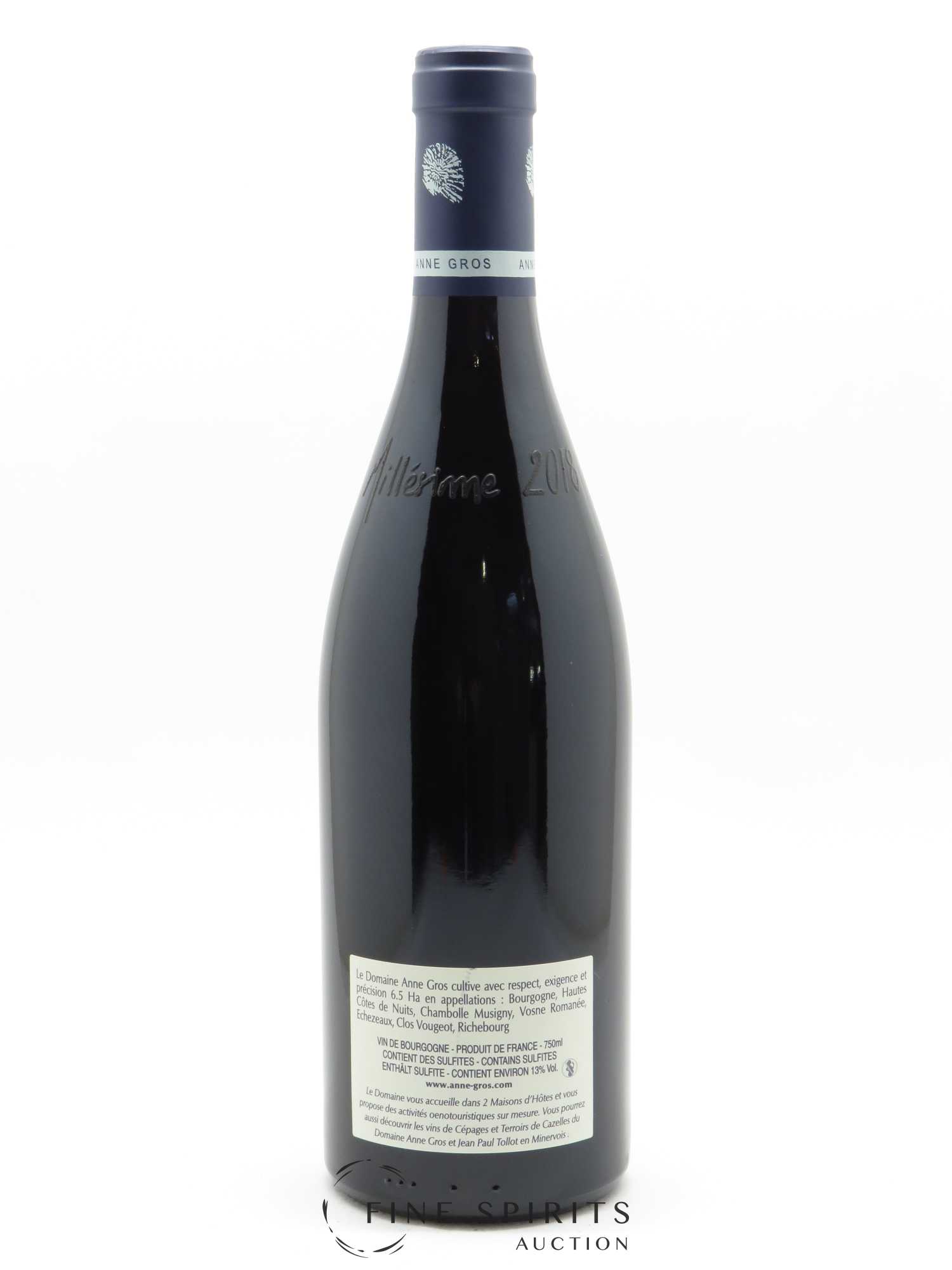 Vosne-Romanée Les Barreaux Anne Gros 2018 - Lot de 1 bouteille - 1