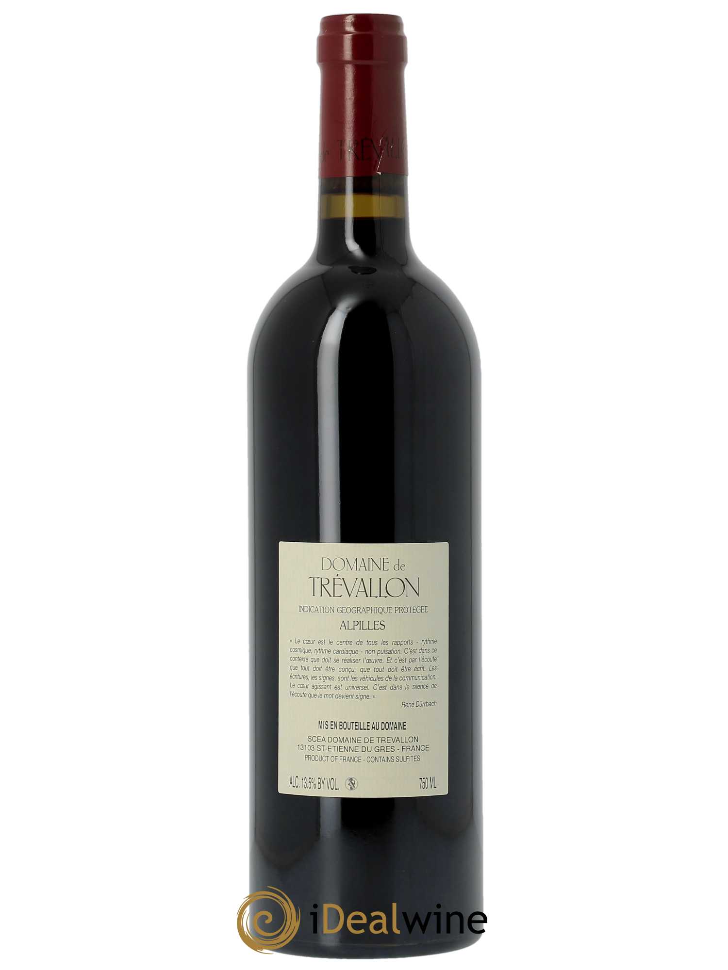 Coteaux d'Aix-en-Provence Trévallon (Domaine de) Eloi Dürrbach 2020 - Lot de 1 bouteille - 1