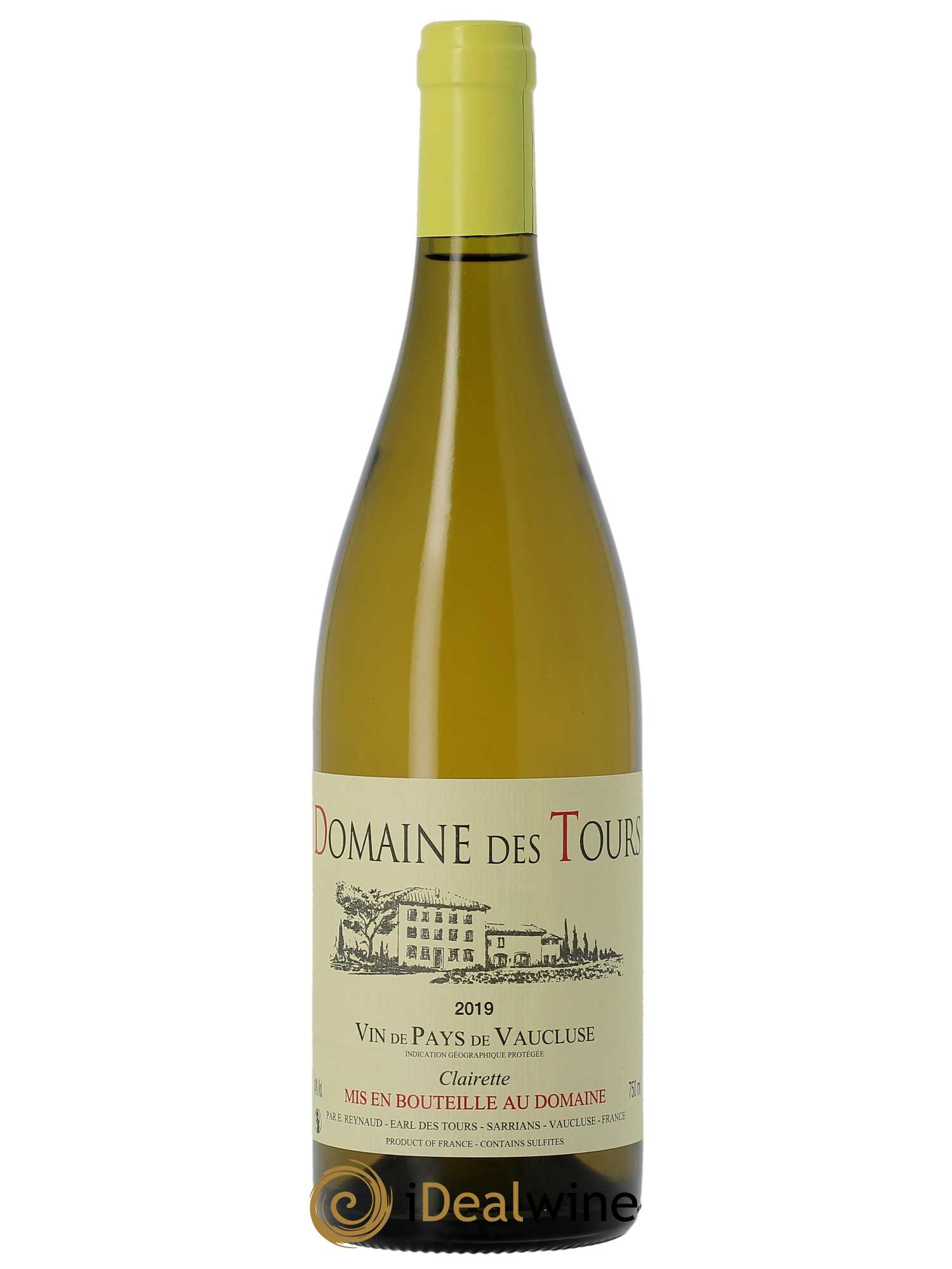 Vaucluse (Vin de Pays de Vaucluse) Domaine des Tours Emmanuel Reynaud 2019 - Lot de 1 bouteille - 0