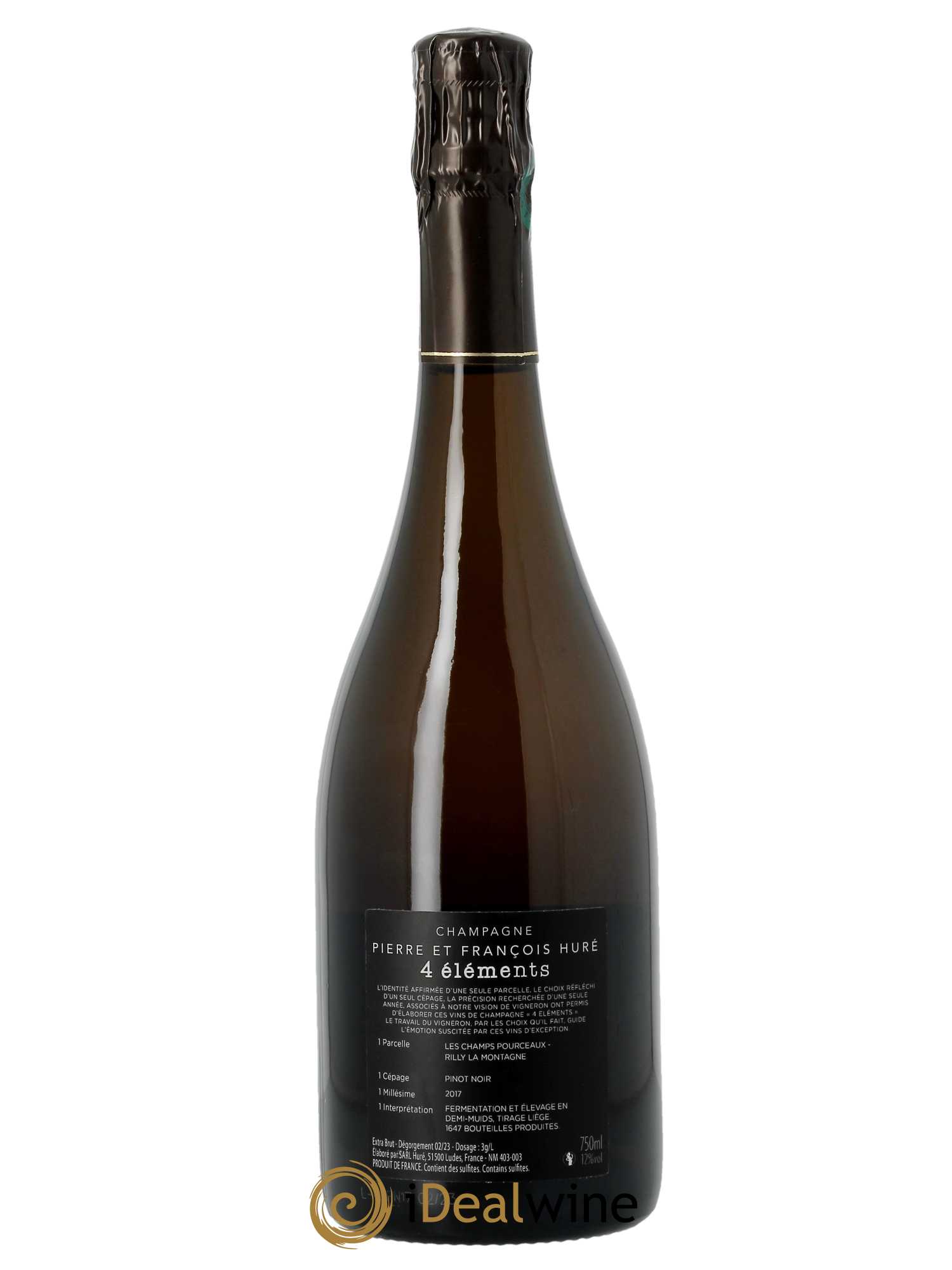 4 éléments Pinot Noir Extra-Brut Huré Frères 2017 - Lot of 1 bottle - 1