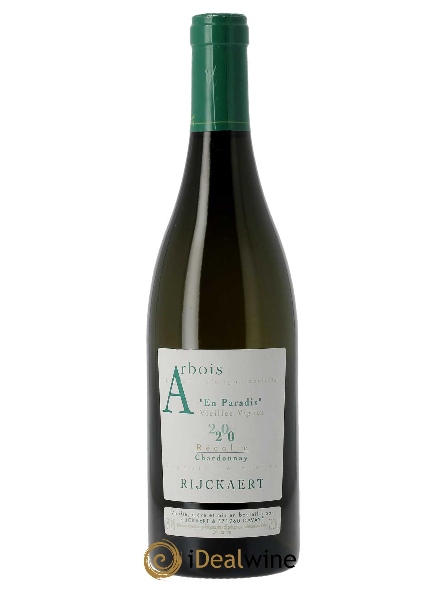 Arbois En Paradis Chardonnay Vieilles Vignes Rijckaert 2020 - Lot de 1 bouteille - 0