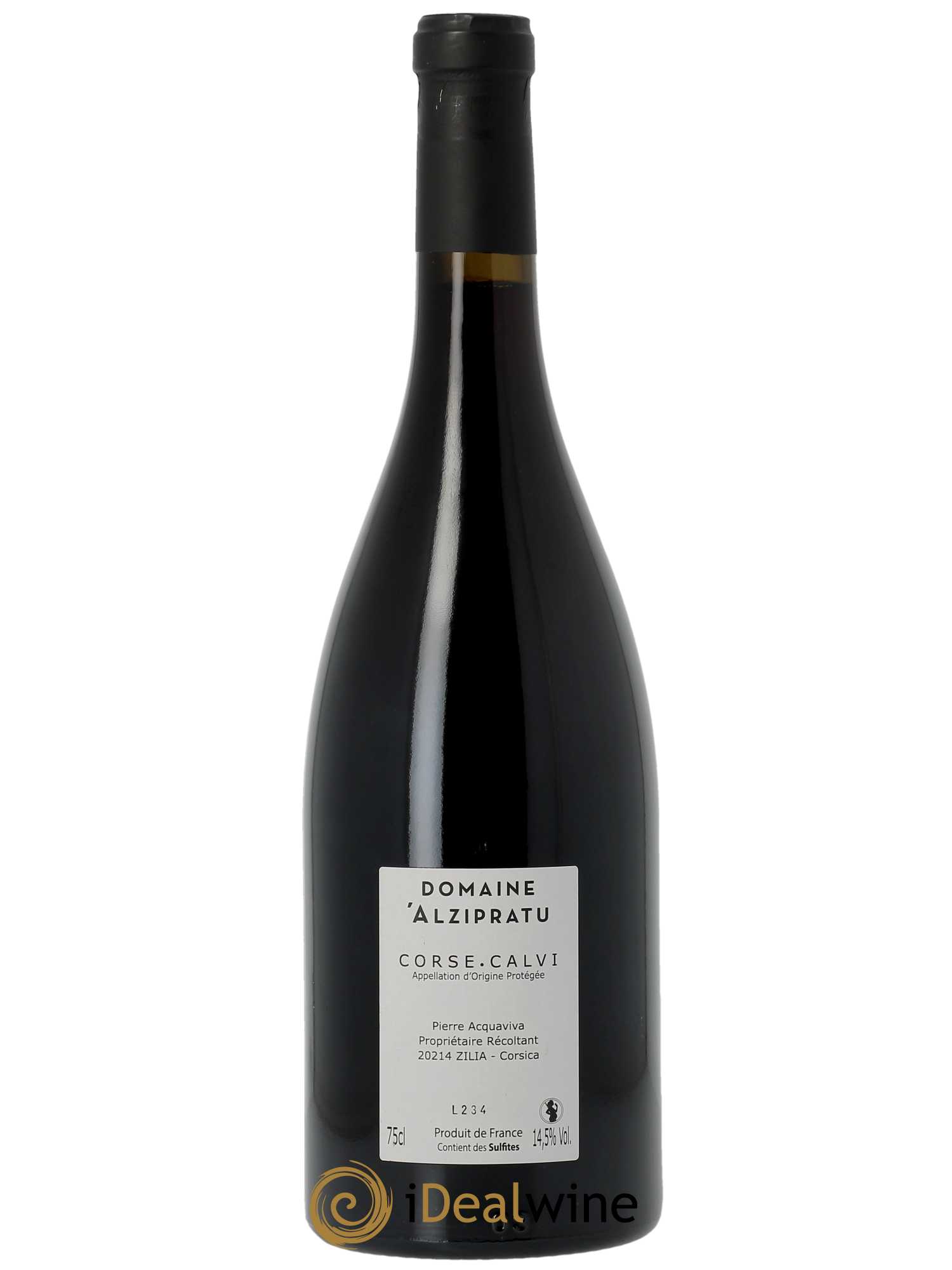 Calvi Suale Domaine Alzipratu 2019 - Lot de 1 bouteille - 1