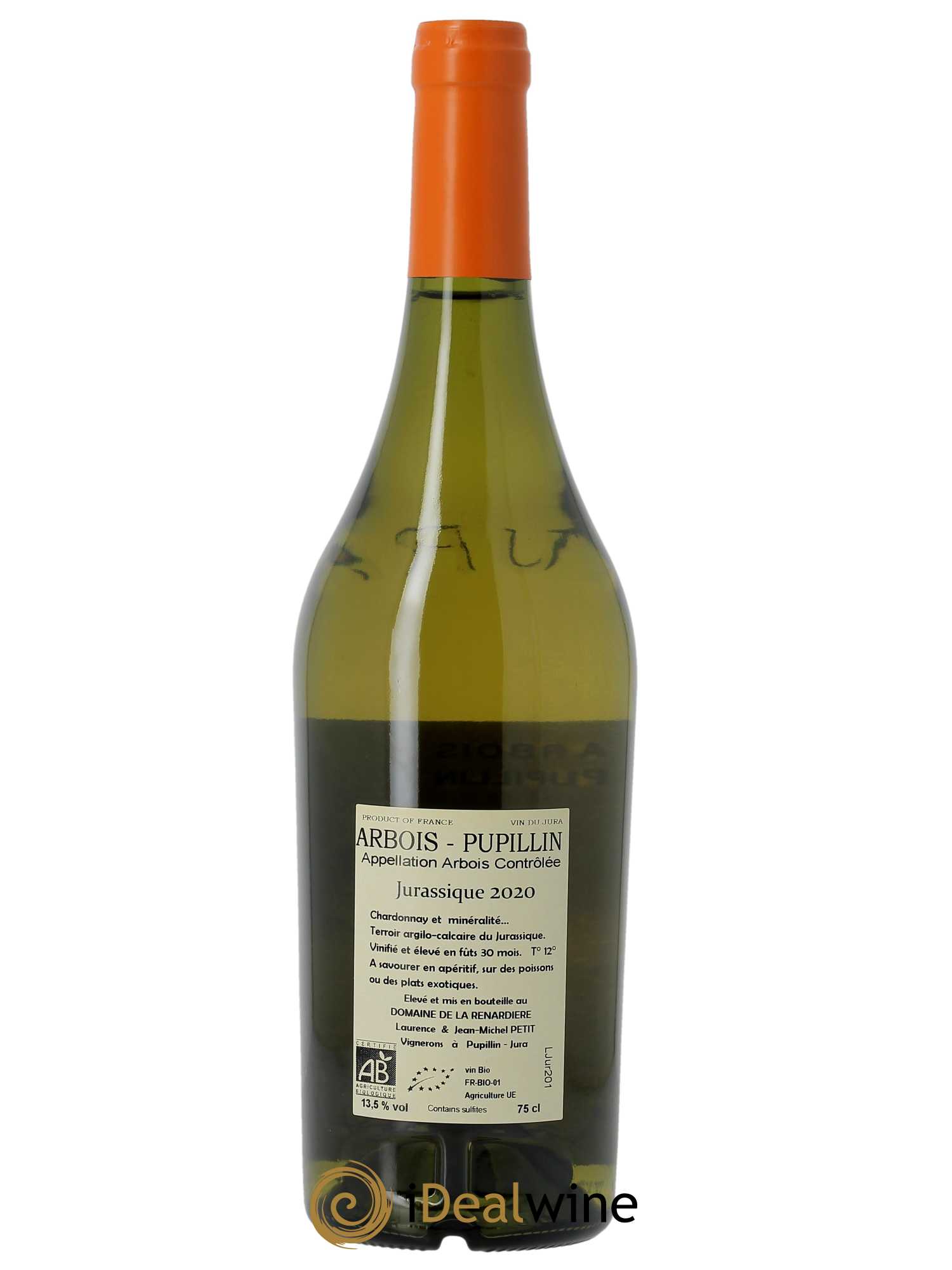 Arbois Jurassique Domaine de la Renardière 2020 - Lot of 1 bottle - 1