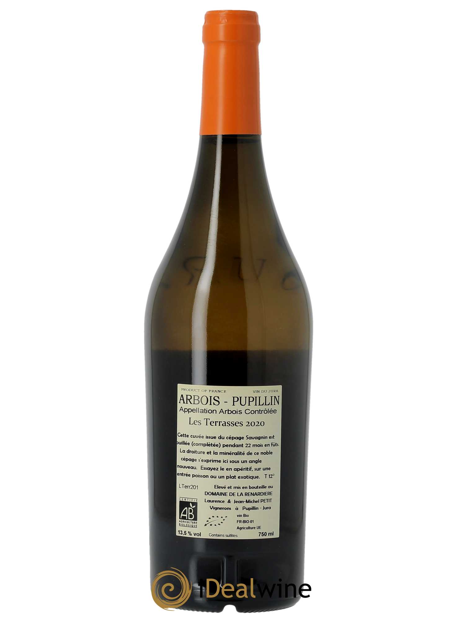 Arbois Les Terrasses Domaine de la Renardière 2020 - Lot of 1 bottle - 1