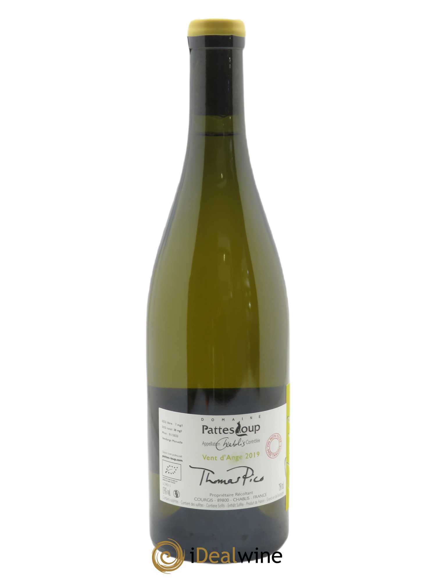 Chablis Vent d'Ange Pattes Loup (Domaine) 2019 - Lot of 1 bottle - 1