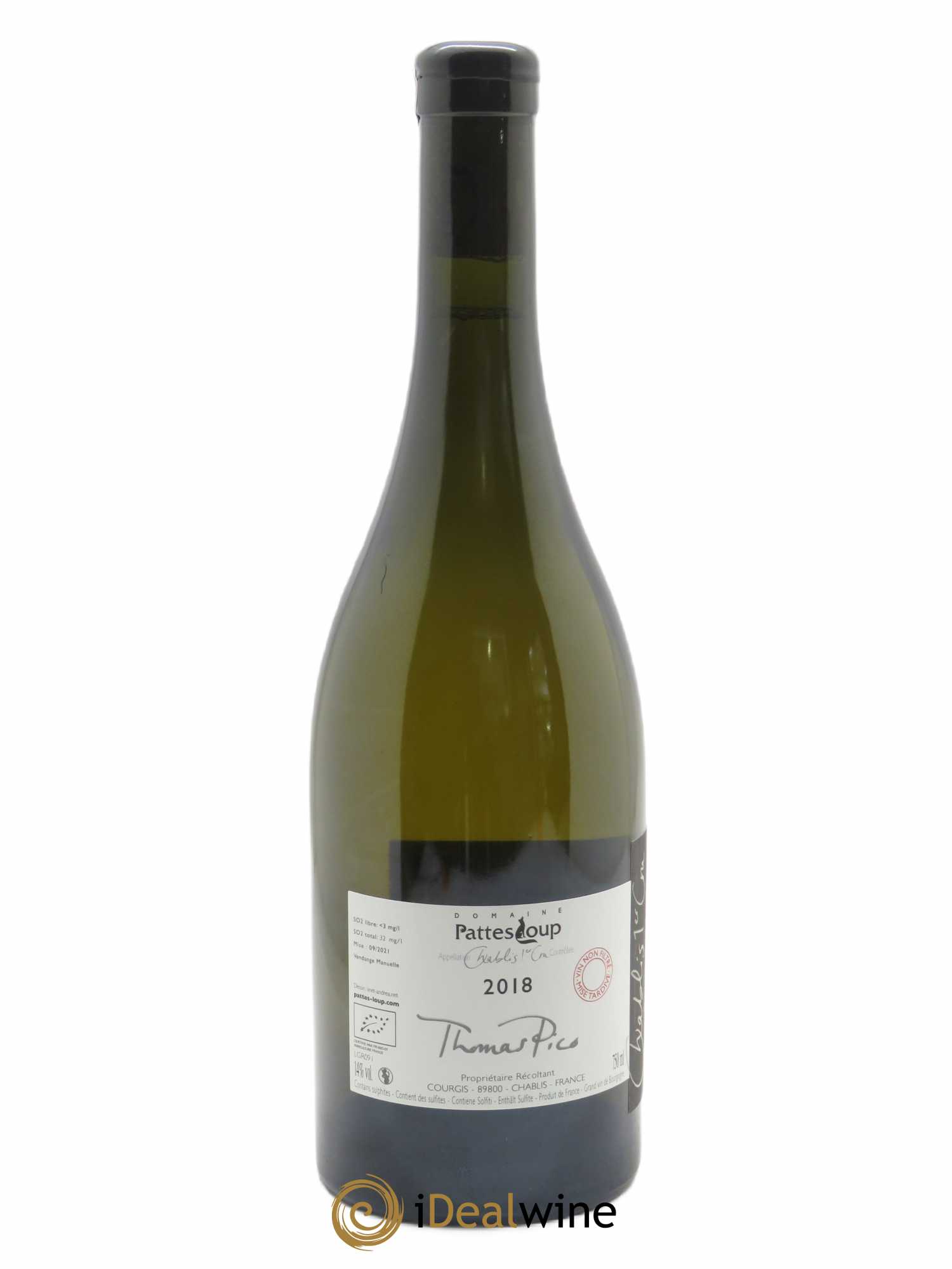 Chablis 1er Cru Beauregard Pattes Loup (Domaine) 2018 - Lot de 1 bouteille - 1