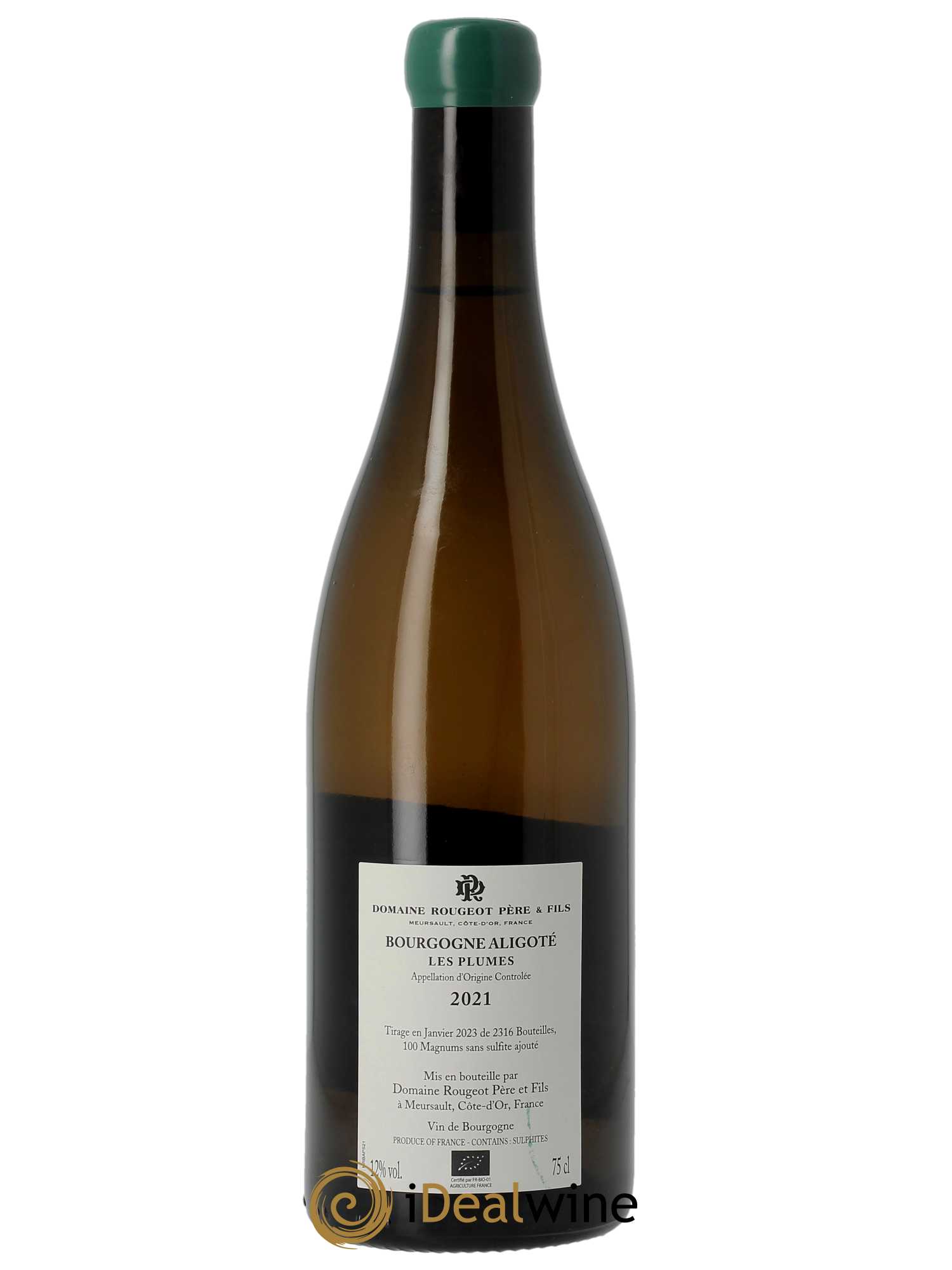 Bourgogne Aligoté Les Plumes Rougeot Père et Fils 2021 - Lot de 1 bouteille - 1