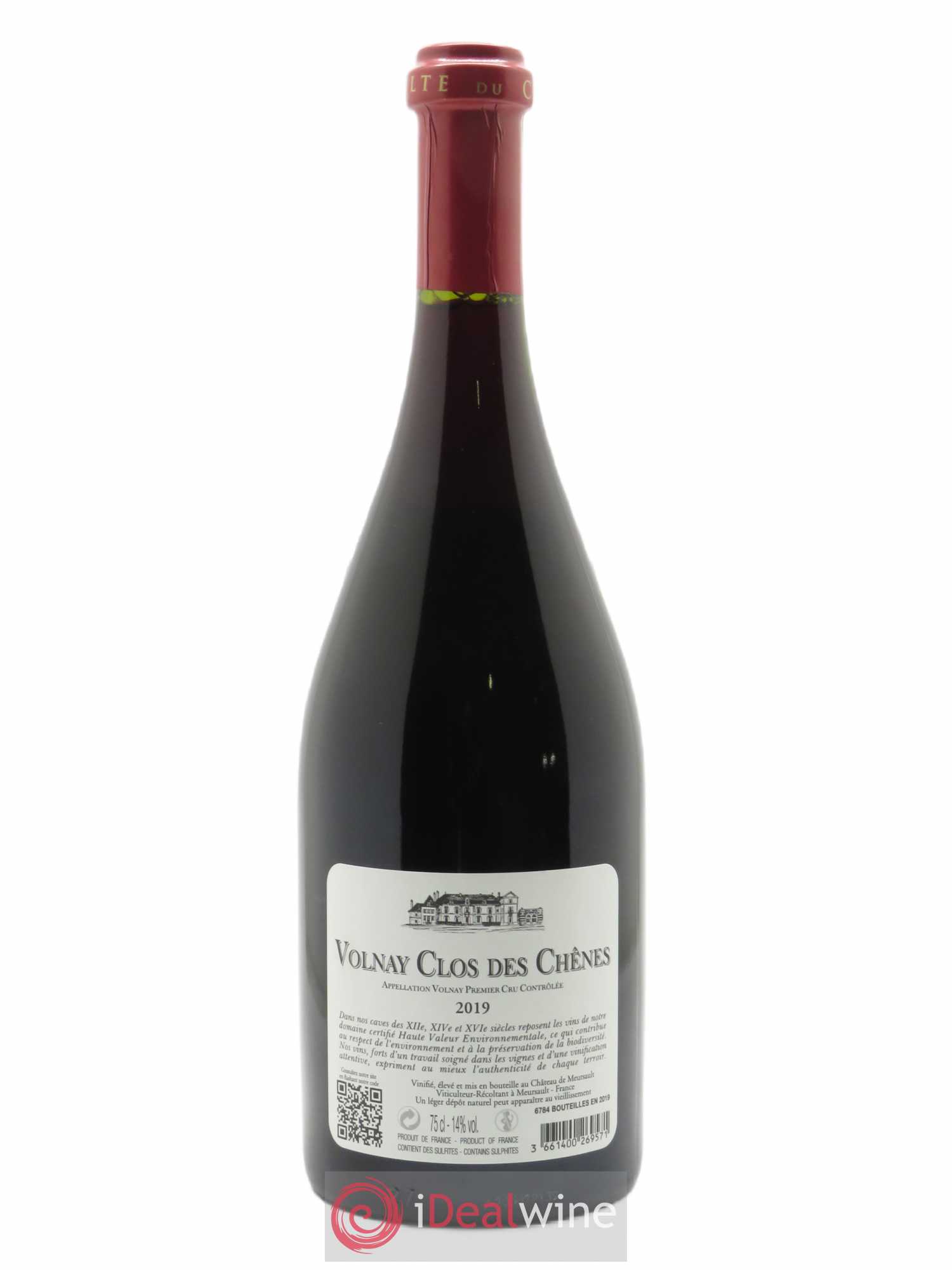 Volnay 1er Cru Clos des Chênes Château de Meursault 2019 - Lot of 1 bottle - 1