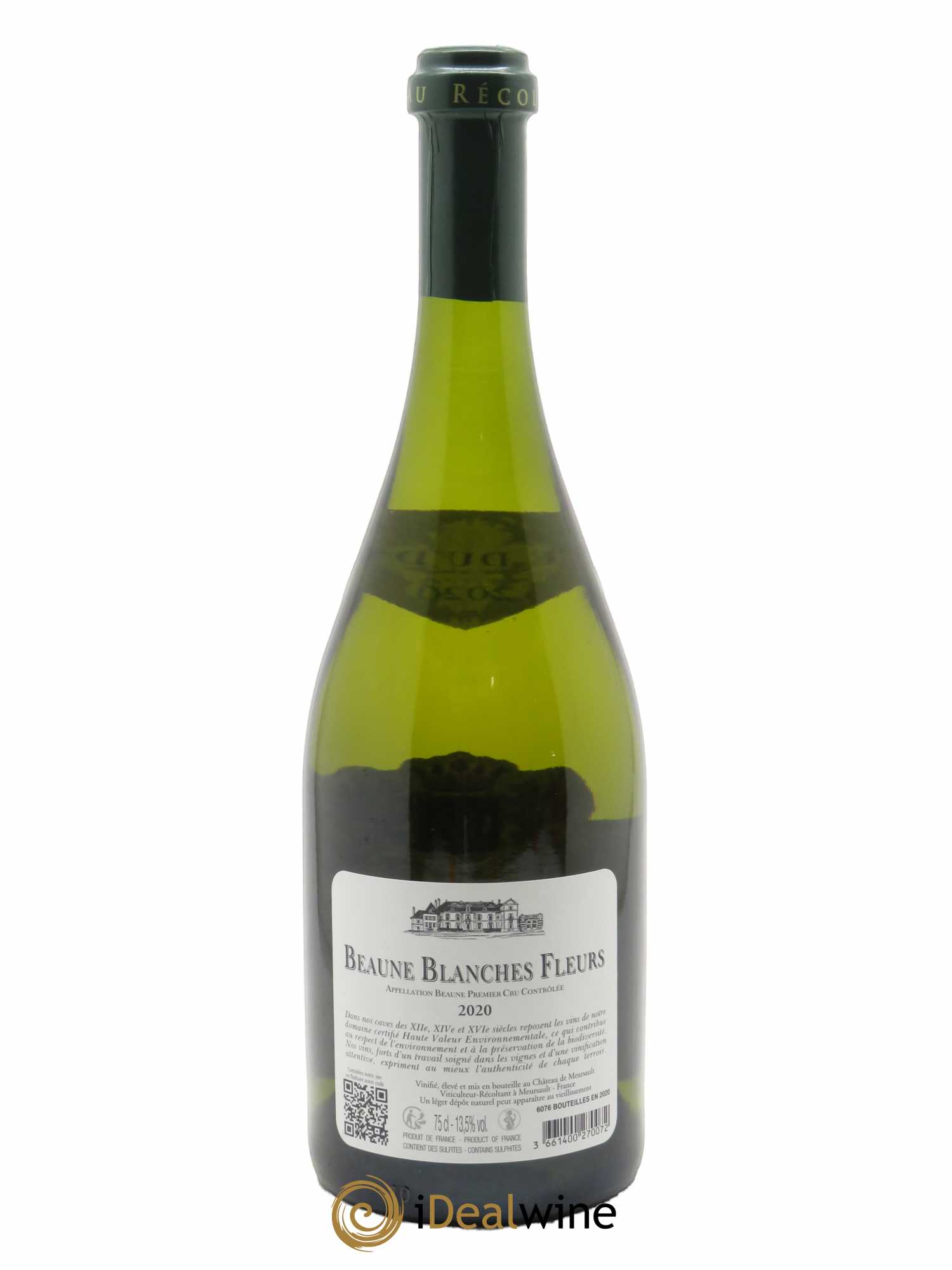 Beaune 1er Cru Blanches Fleurs Château de Meursault 2020 - Lot de 1 bouteille - 1