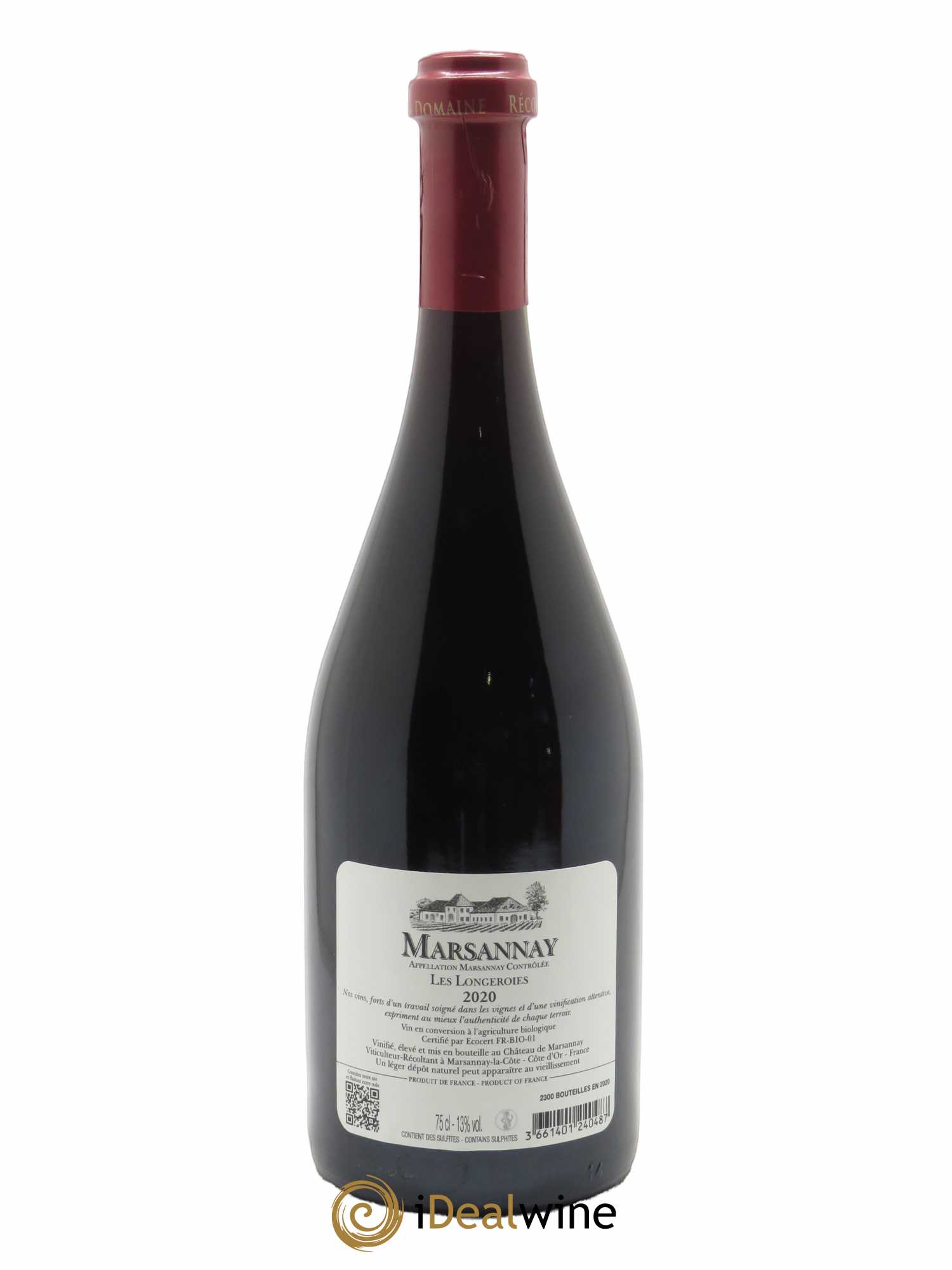 Marsannay Les Longeroies Château de Marsannay 2020 - Lot de 1 bouteille - 1